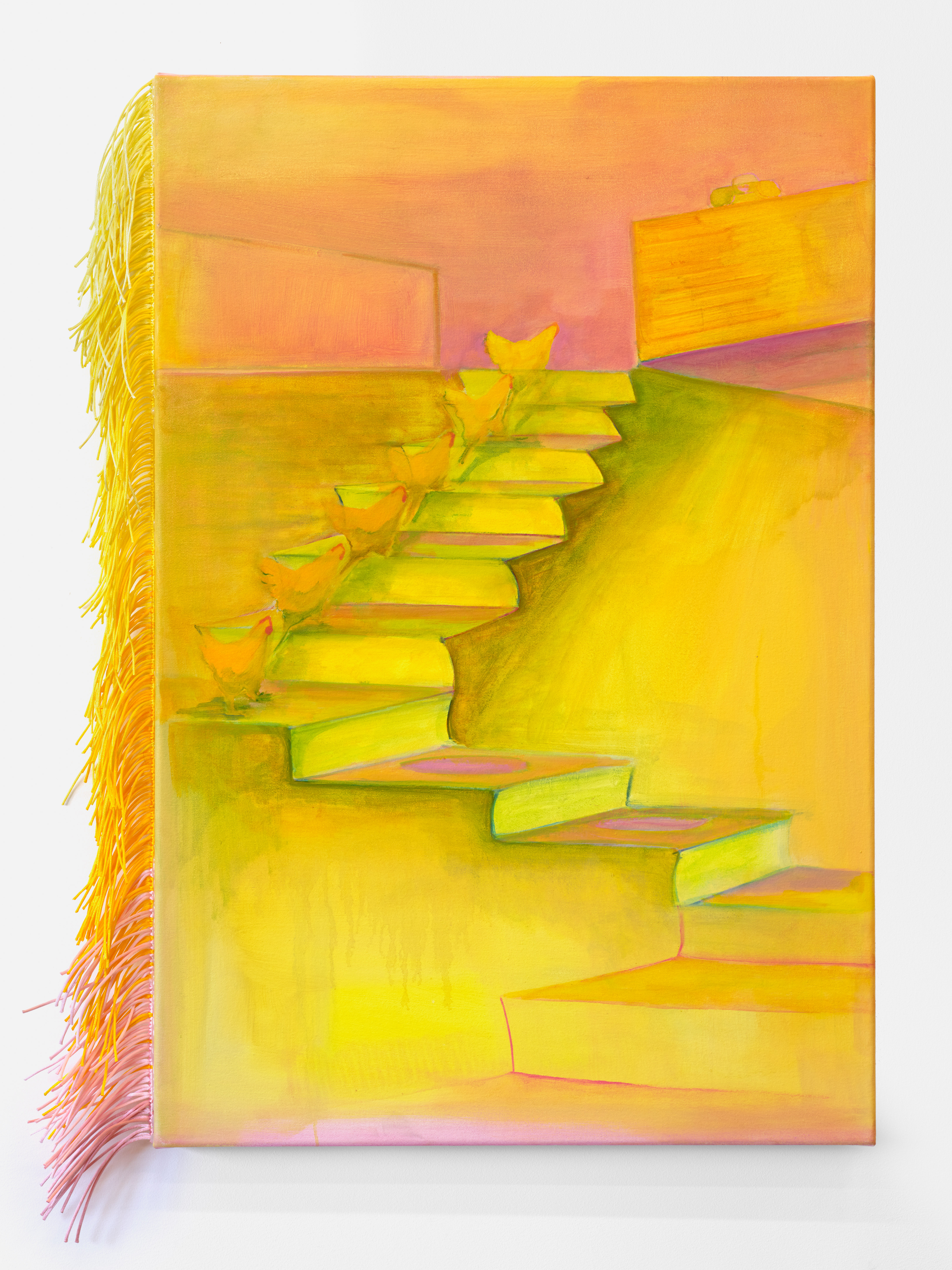 concrete reprise, 2023, oil and satin on canvas, 36x24 in 