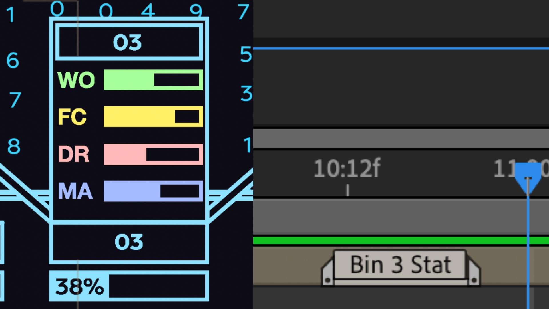 Trigger animations with markers.