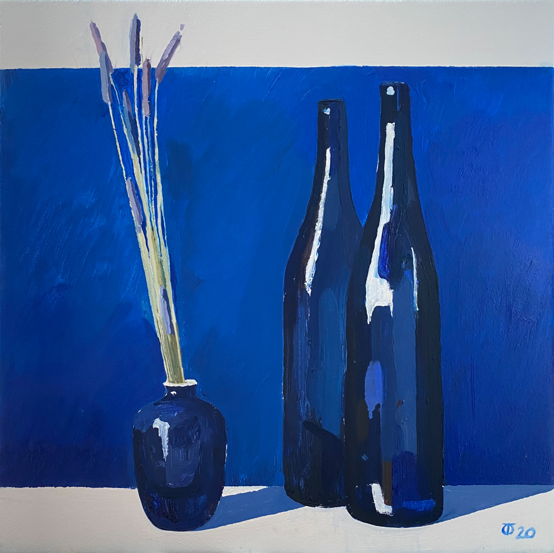 Bottles  Oil in canvas  2020  20"x20" | 50x50