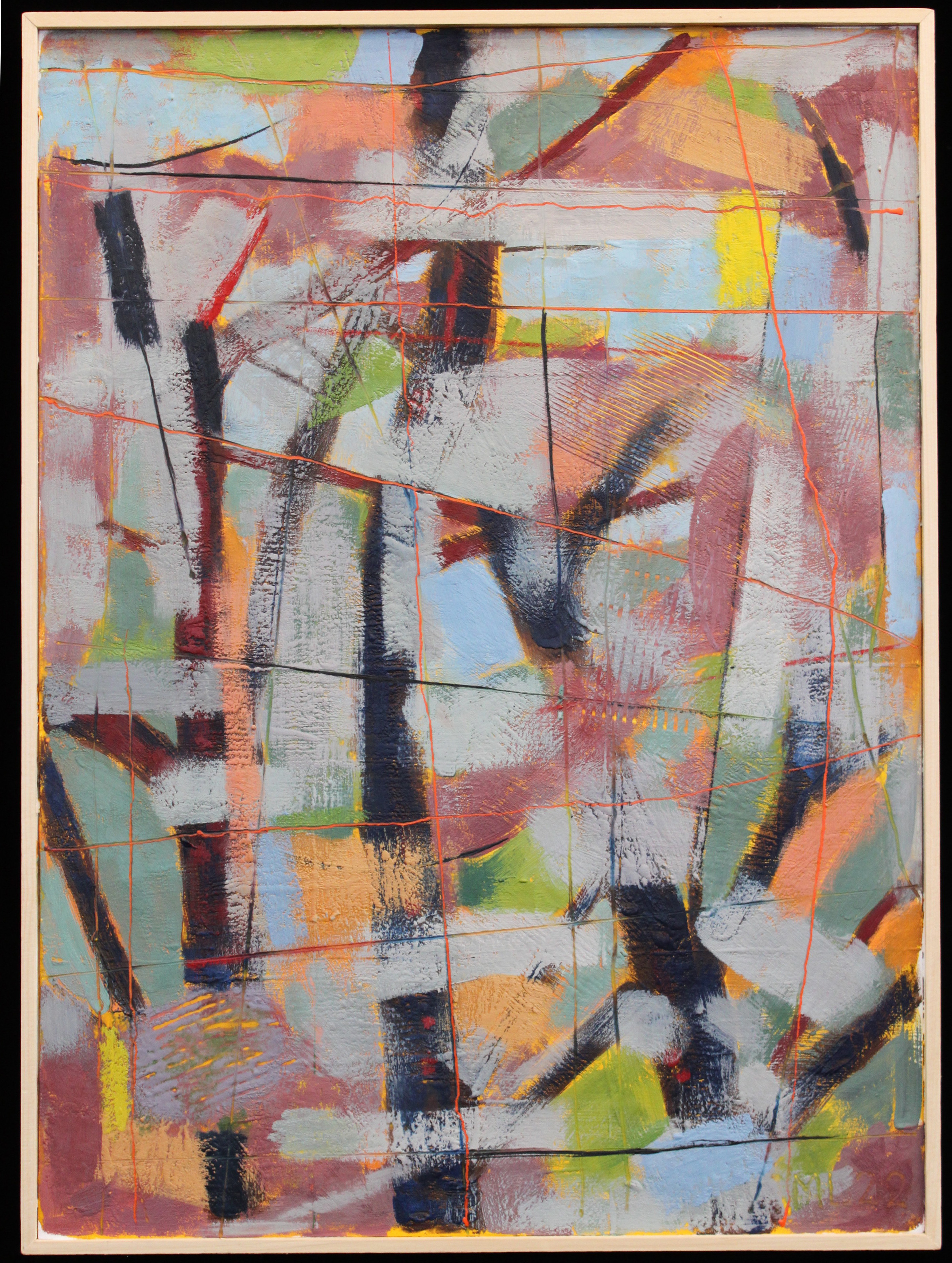 Pictograph 7. 2022. encaustic on panel. 29 1/4" X 21 1/4" (Priv. Coll.)