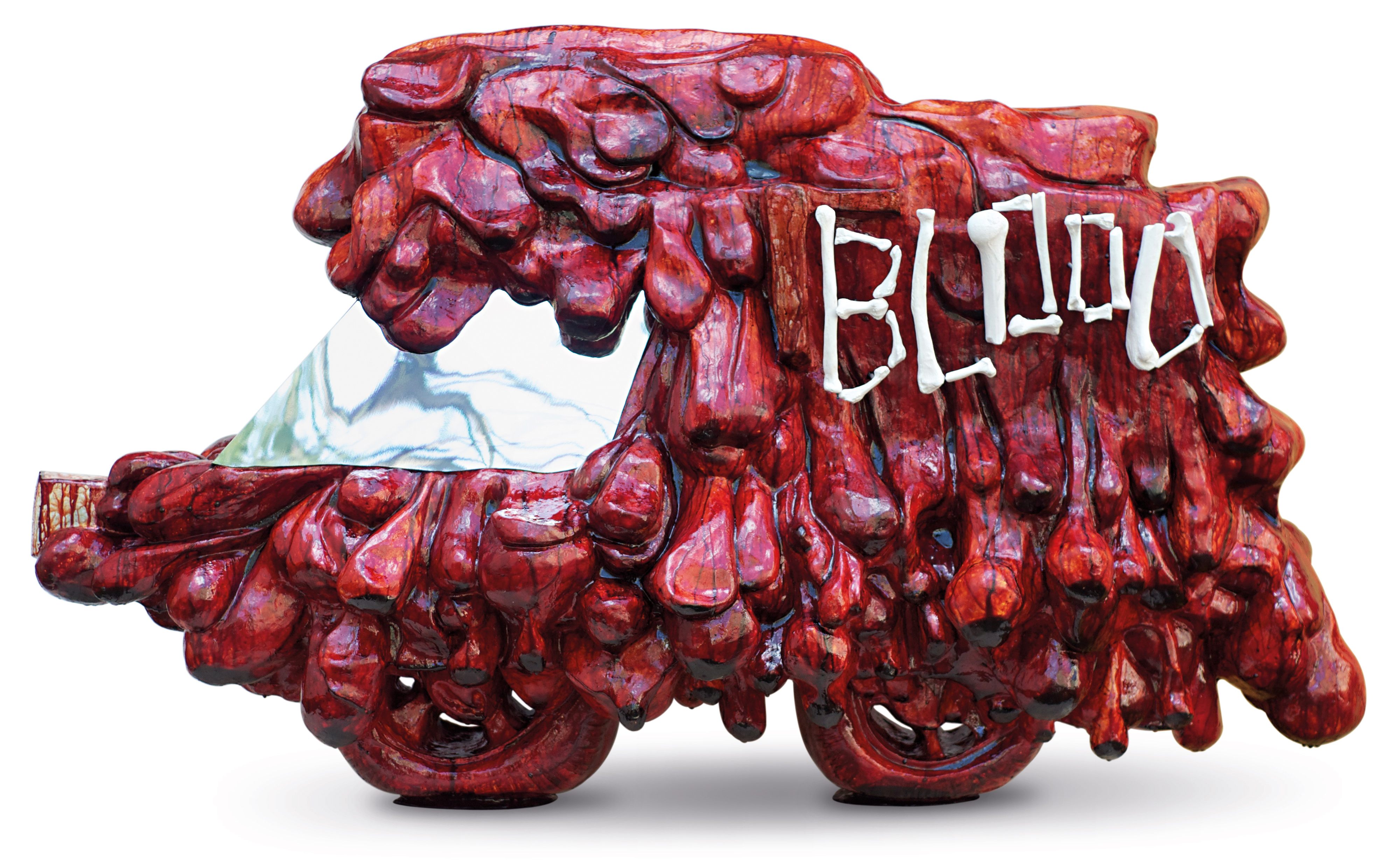William Blake Blood Mobile (Full), 2013-2014, epoxy, resopal, steel & plaster, 110 x 73 x 188 cm, the Lenbachhaus Collection, Munich