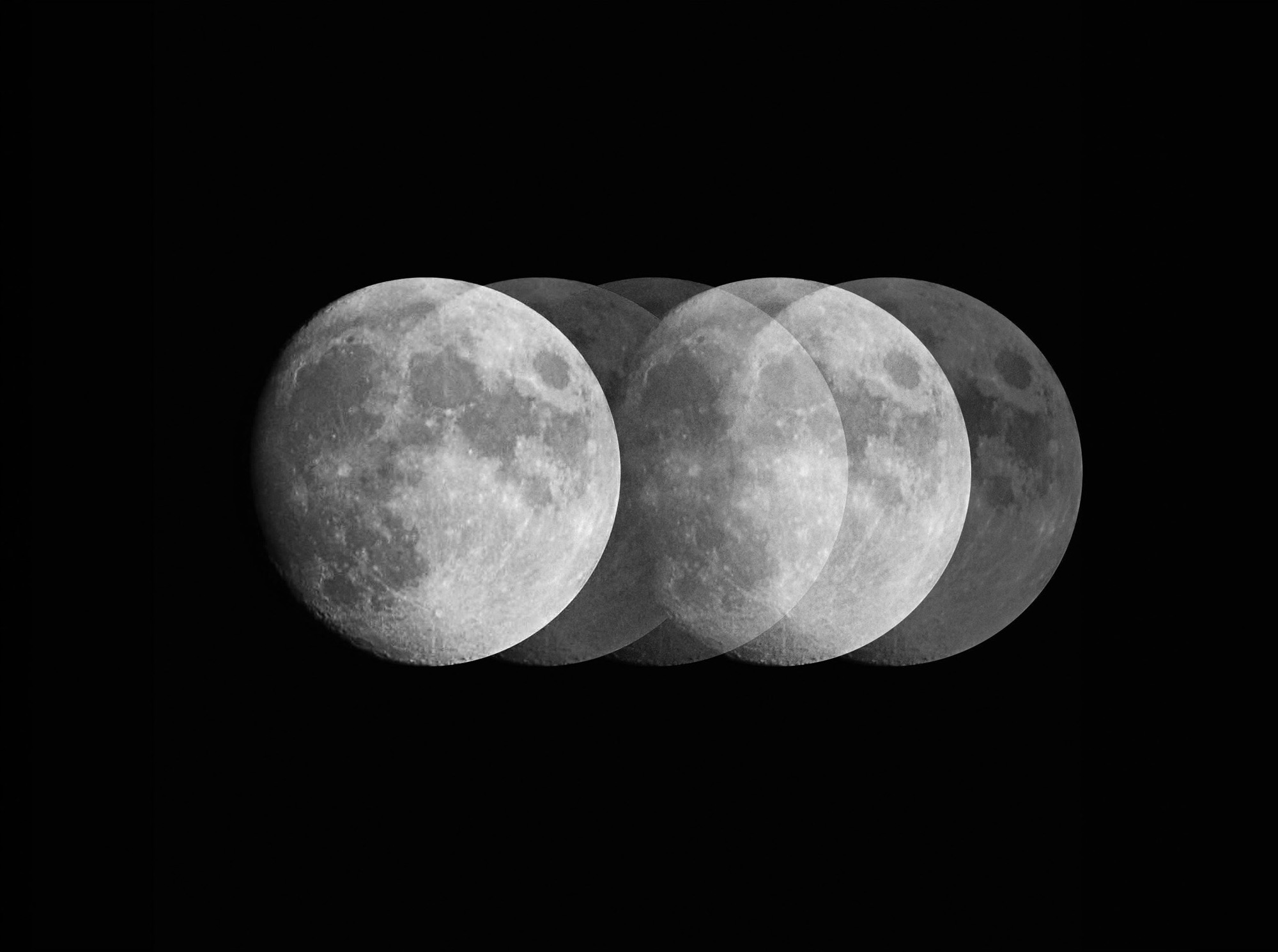 Long exposure shot of the moon captured by Still Life Photographer Martin Vallin