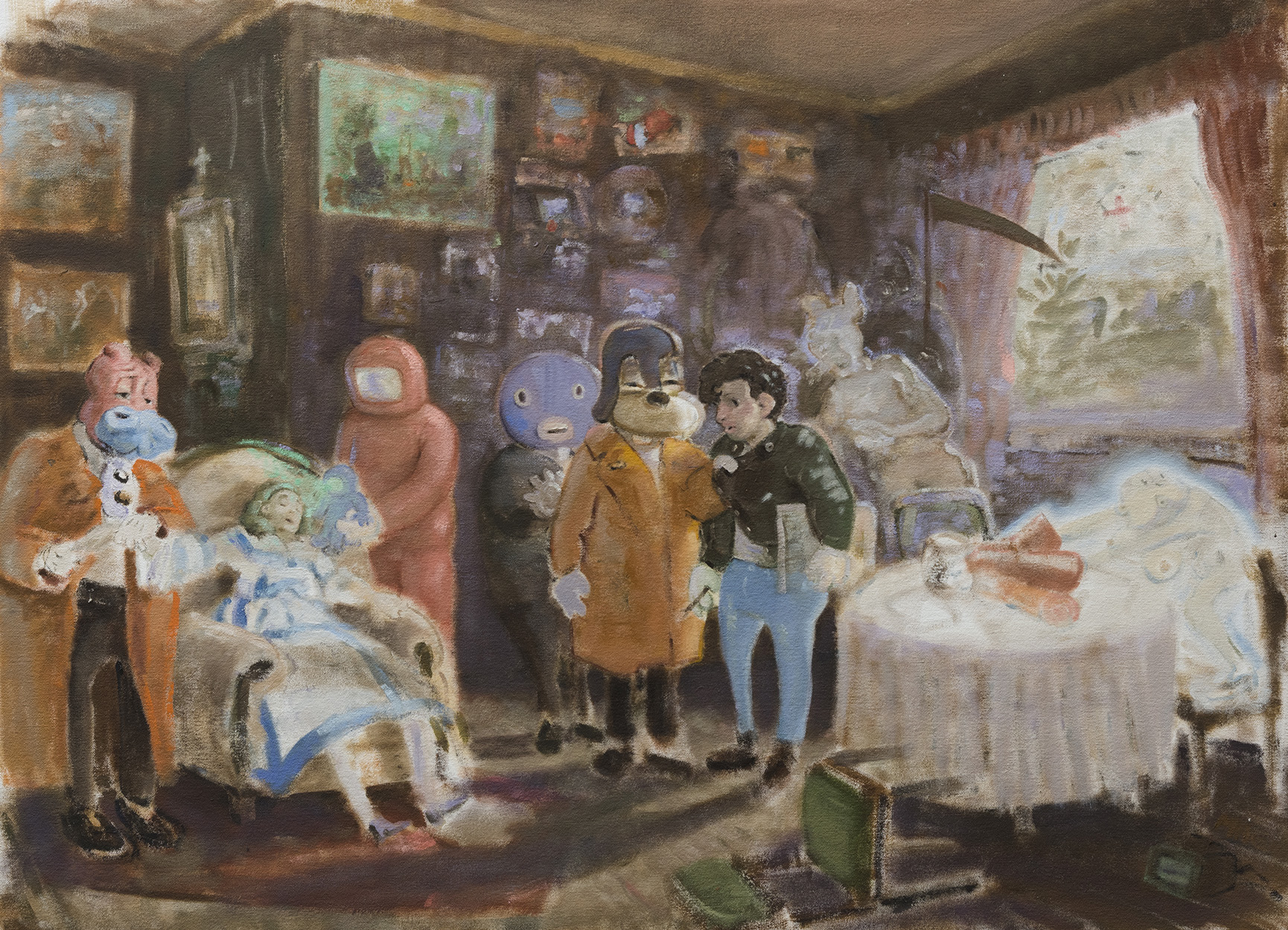 Goodbye Gameboy (2019), oil on canvas, 70 cm x 97 cm.