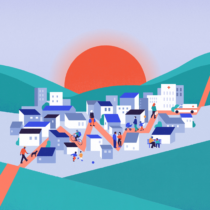 The New York Time covid Illustration María Hergueta