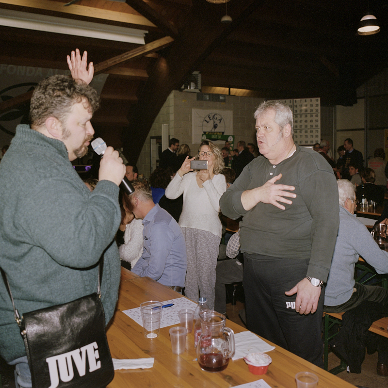 Members of La Lega at the Lega celebration, Palazzago, February 2019.
