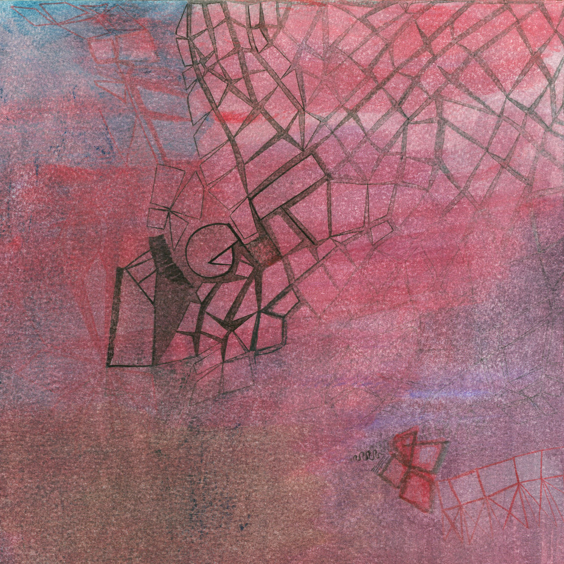 Pink / mixed media on paper
