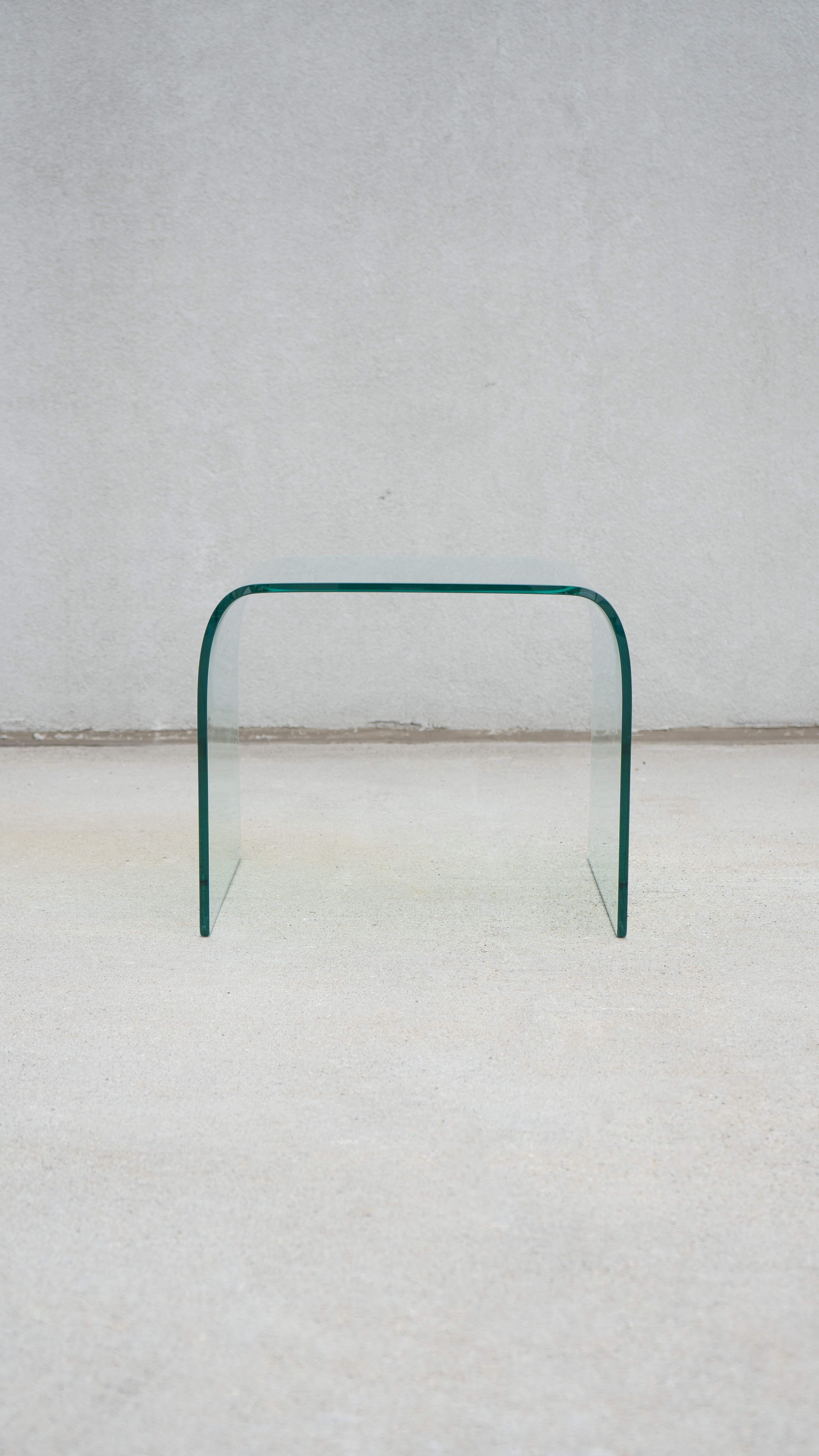 SWEETERFAT FIAM NESTING GLASS WATERFALL TABLES BY ANGELO CORTESI, 80S DESIGN POSTMODERN