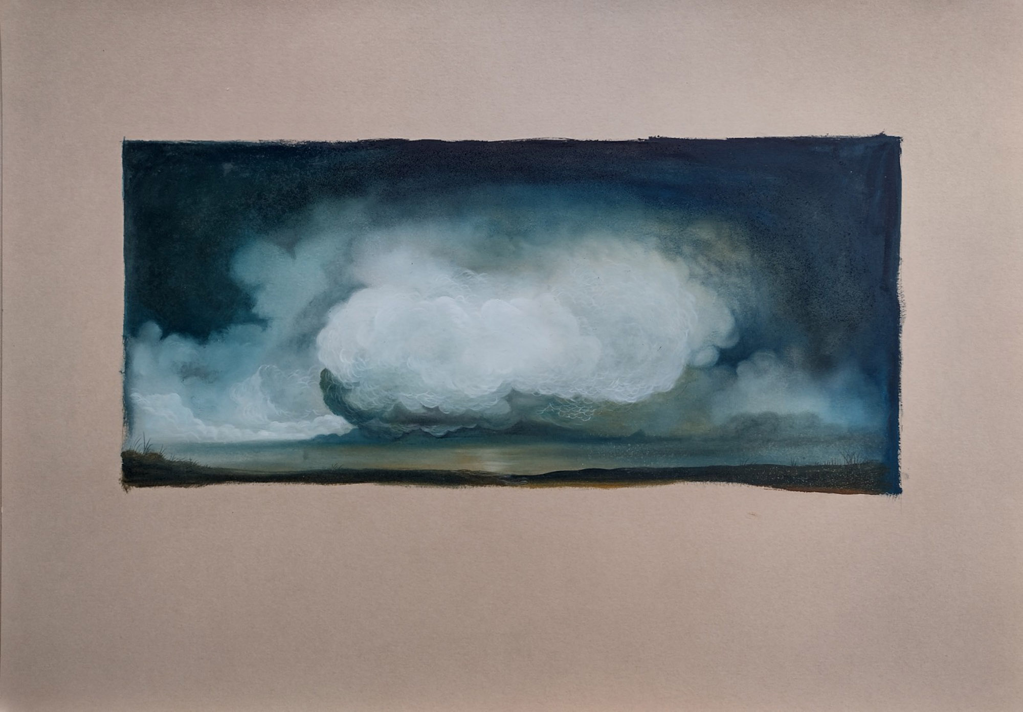 Série como abrigar o infinito, 2021. Óleo sobre papel 250g, 42 x 29 cm.