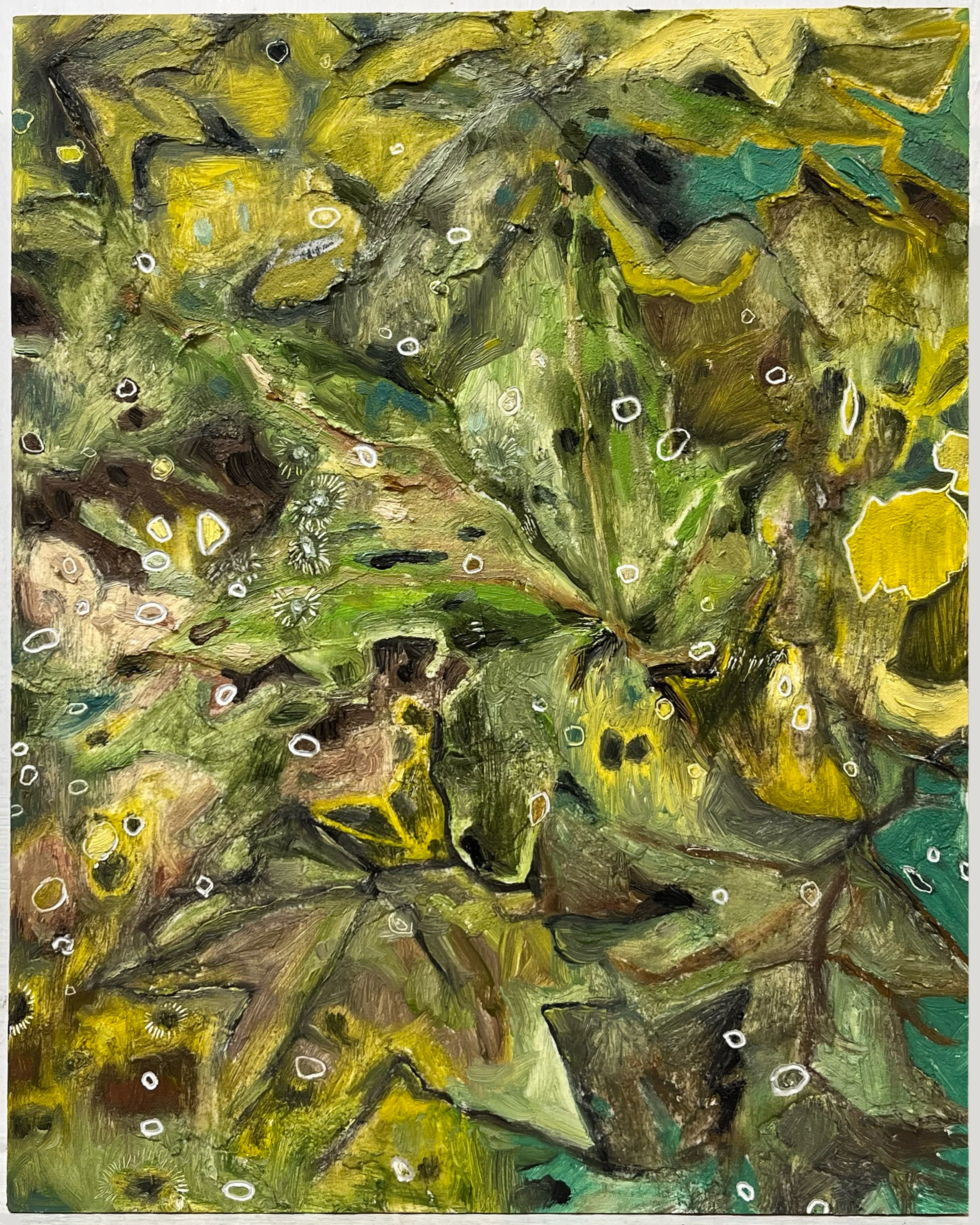 leaf pile | 10 x 8 inches | oil and wax on panel