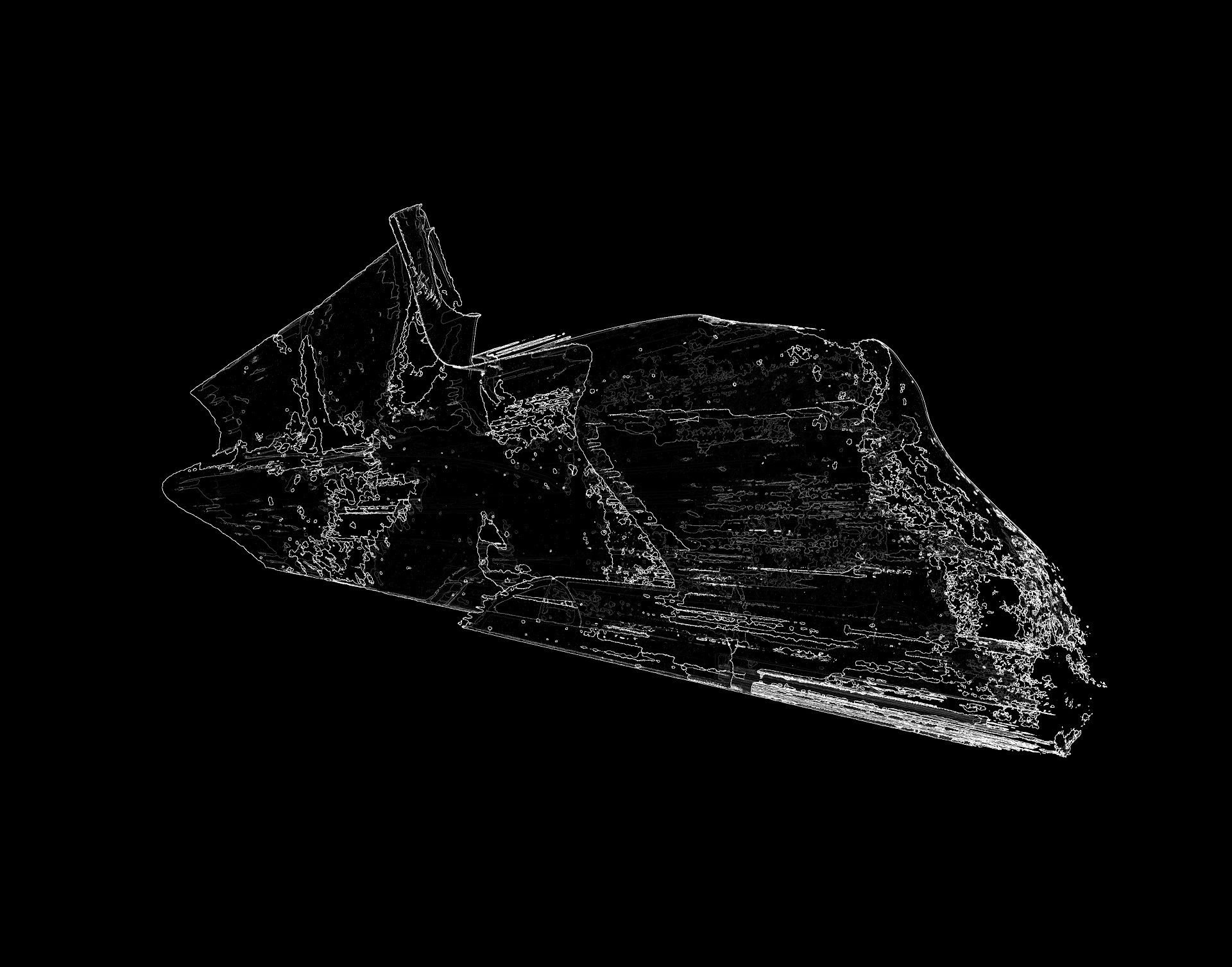 solidifed sample, line drawing