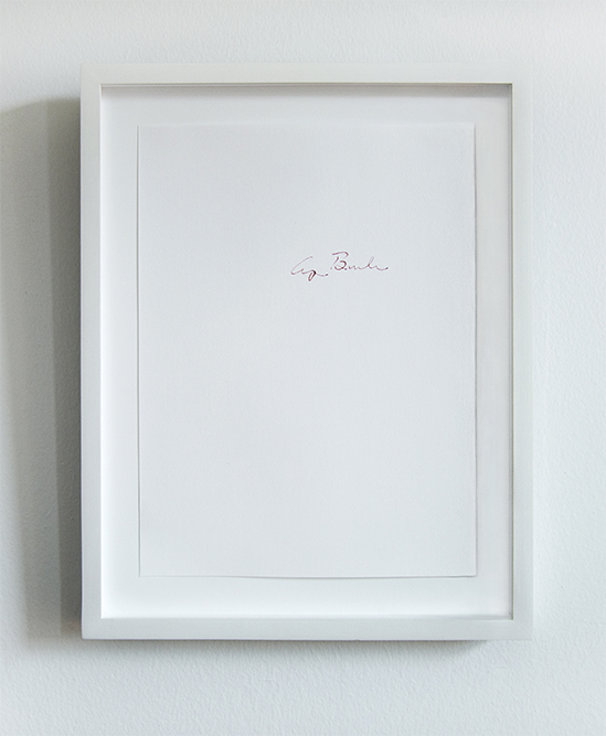 George H. W. Bush (1989-1993: Panama, Persian Gulf War, New World Order, etc.), from the series Everybody knows that they are guilty:, 2013-, human blood on paper, 8.5  x 11 inches.