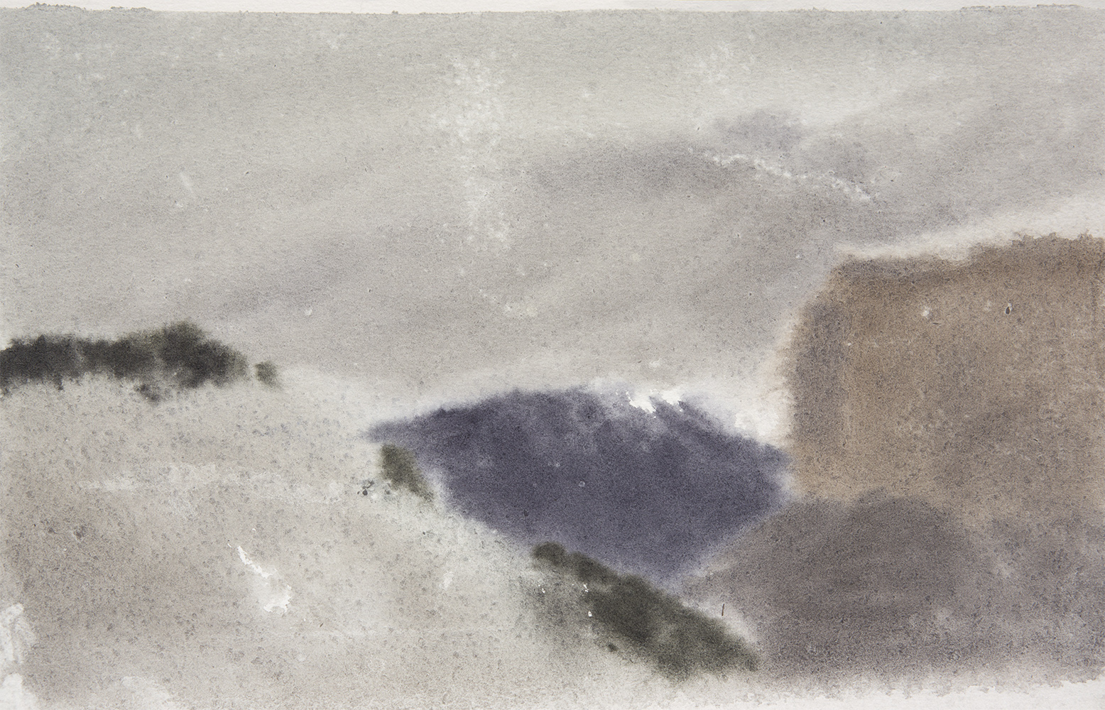 Vercors, hiver, vallée, pluiewatercolour on paper16 x 25 cm, 2019