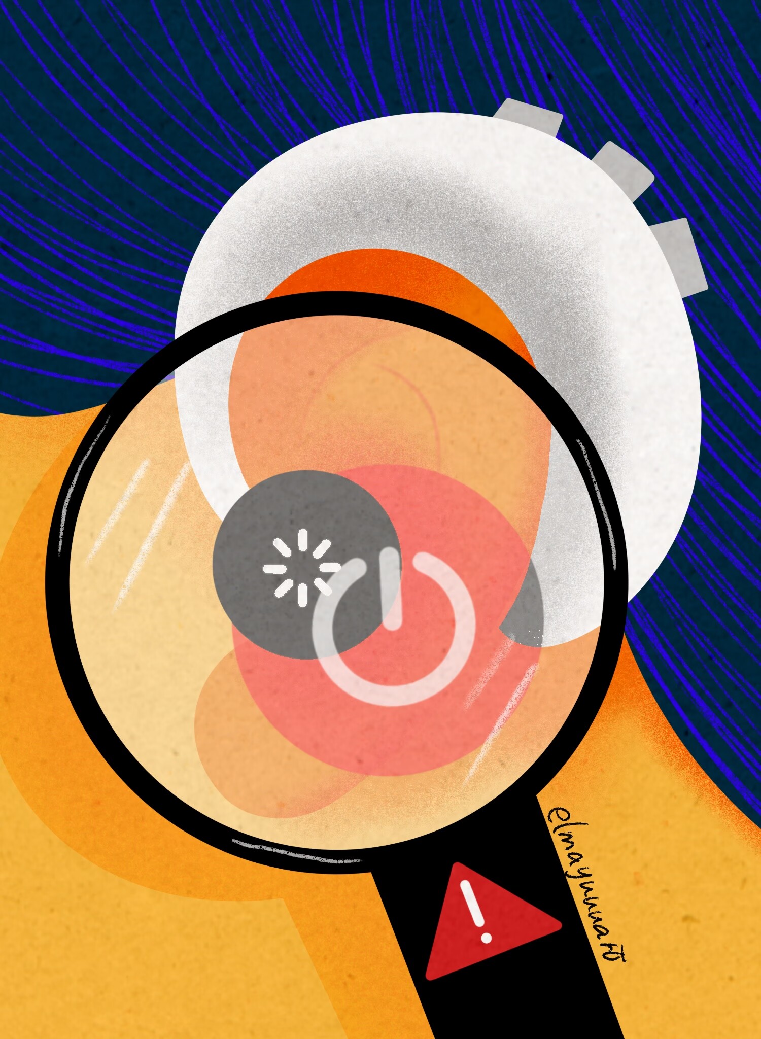 Be cautious when shopping for hearing aids online.(Personal project) This illo was inspired by the article about hearing aids from dayoo.com.