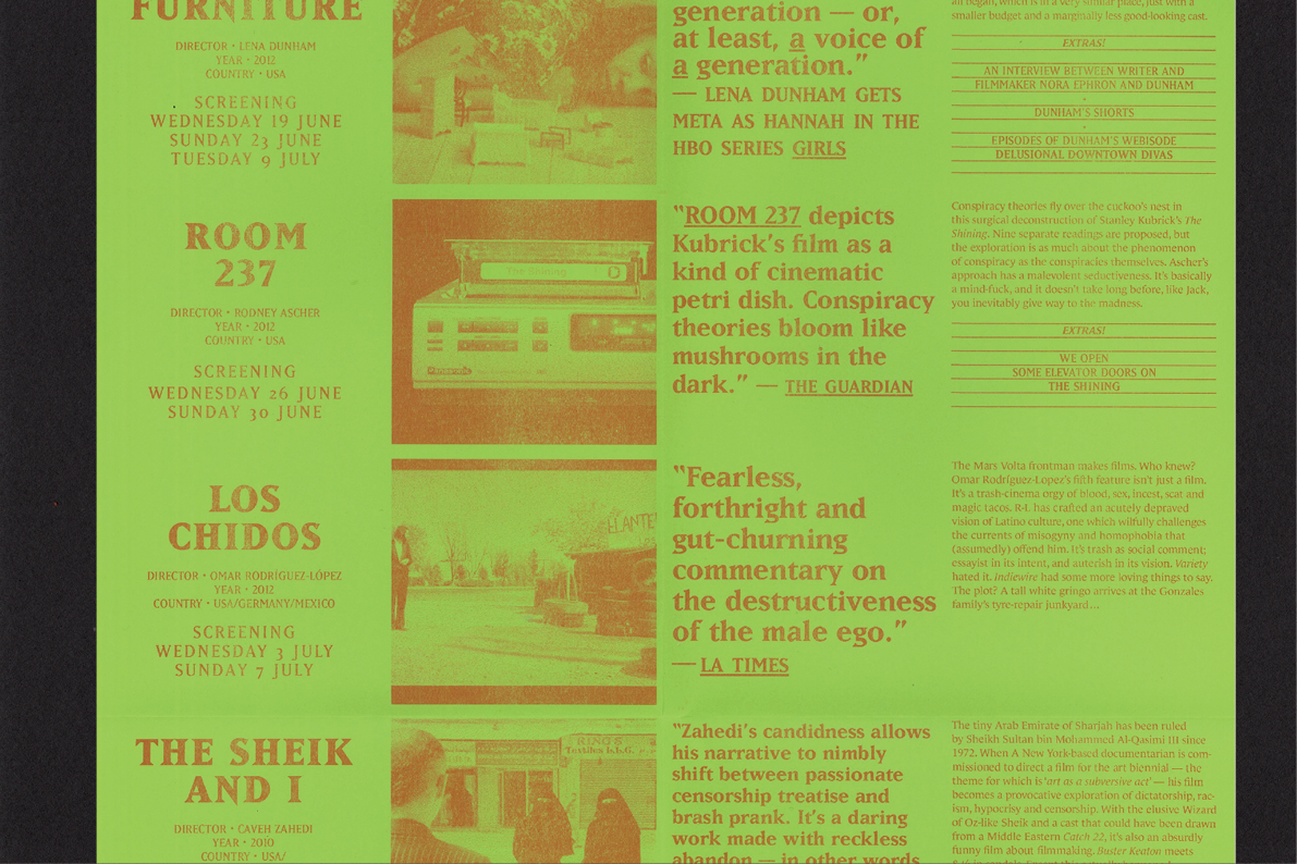 Speakeasy Cinema, identity, 2013