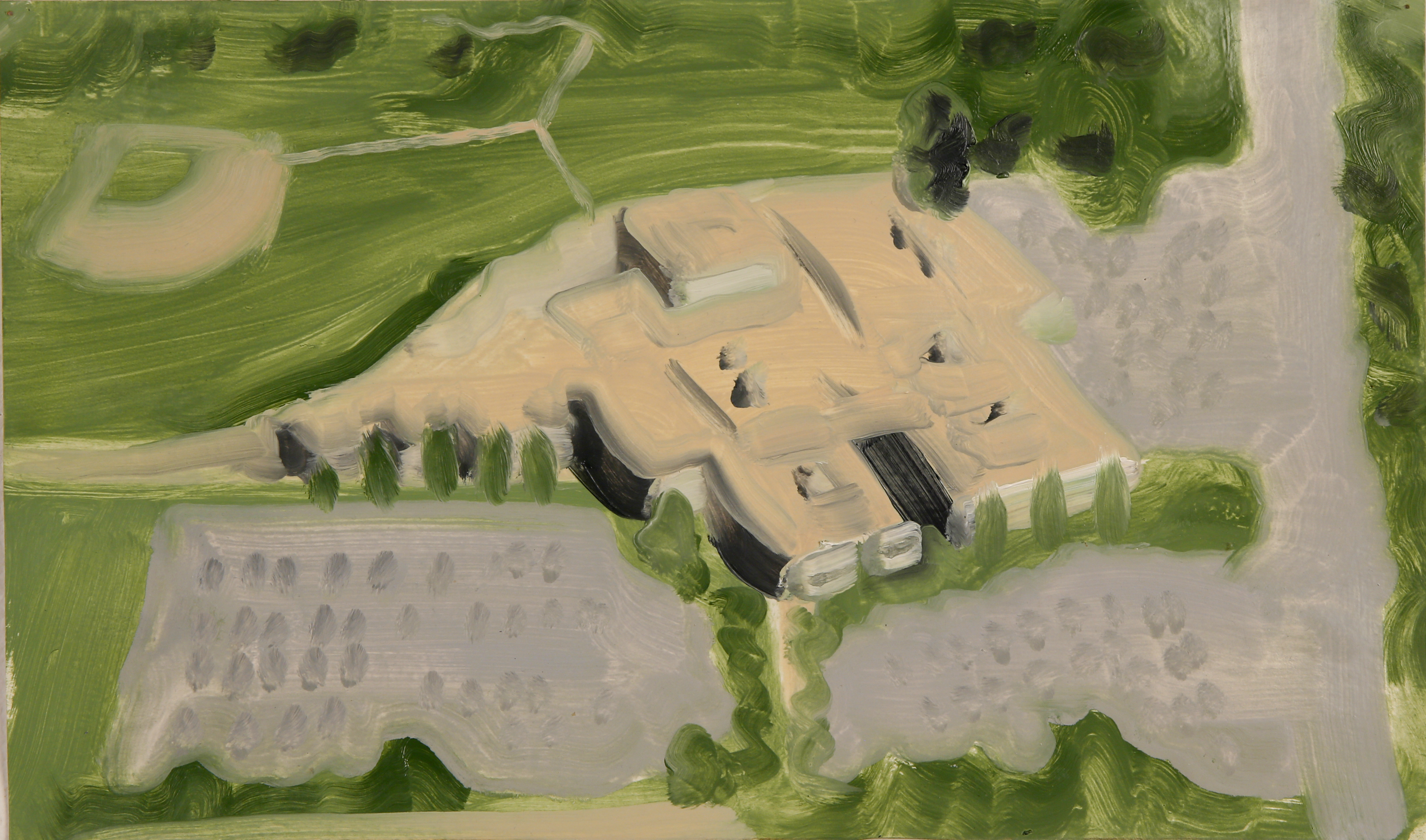 Columbine (5), 2017, Oil on paper, 40 x 58cm