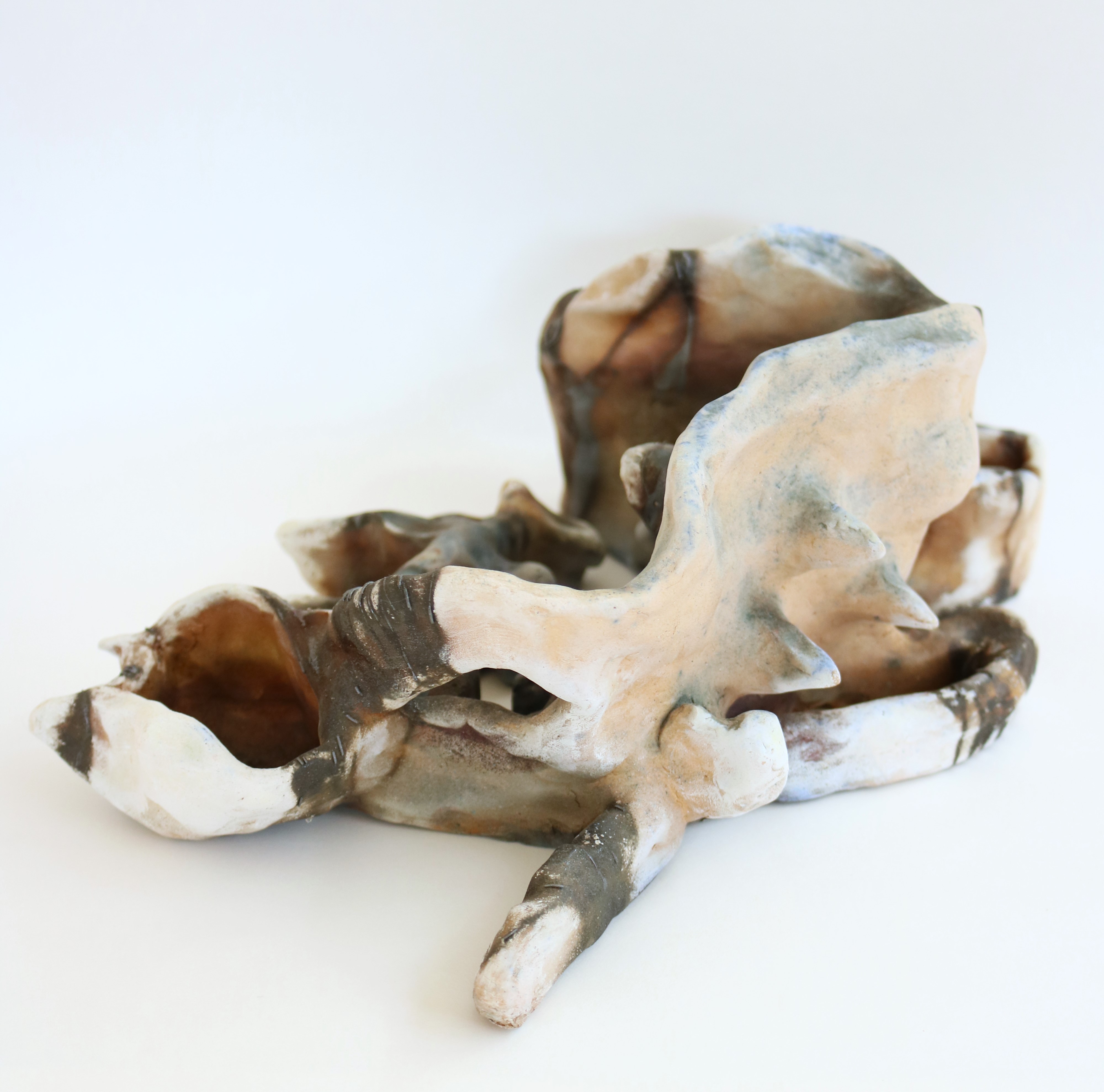 buried bones, saggar fire, 2022