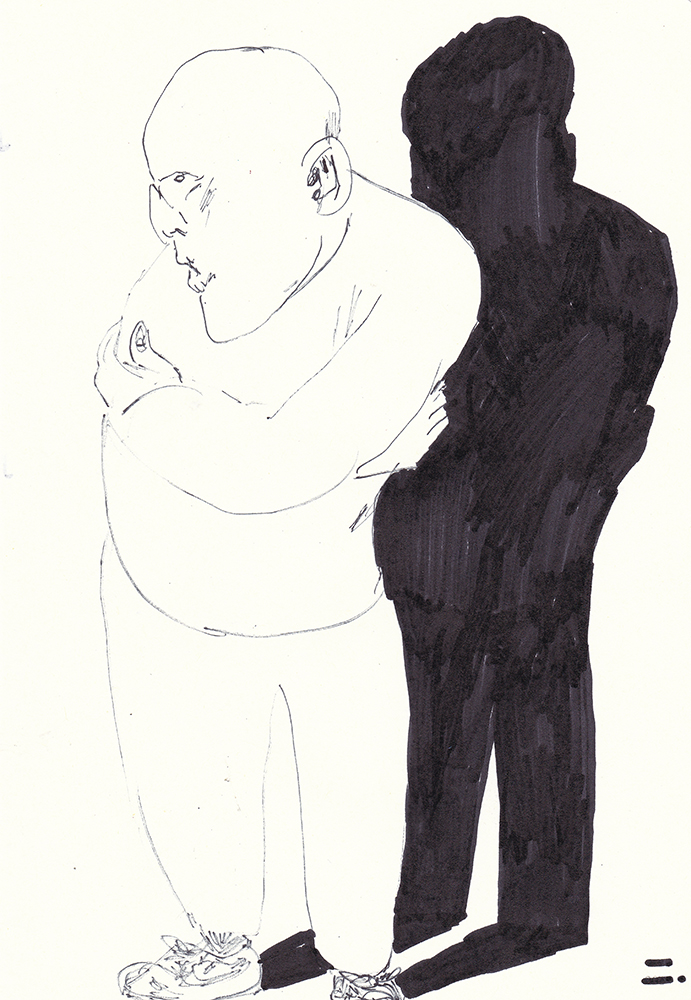 어느 겨울의 피아노, 2018, pen on paper, 20.5*14(cm)