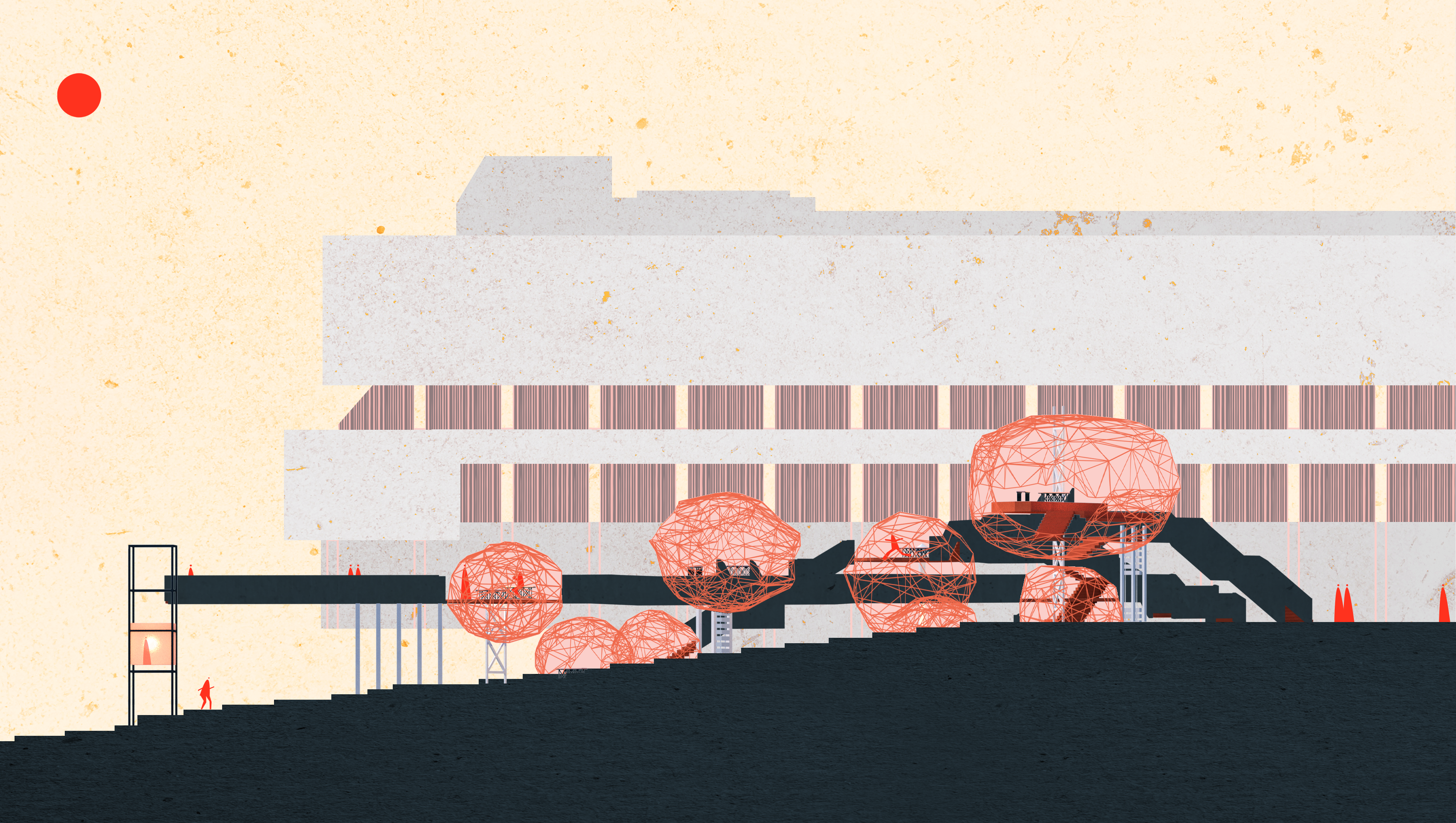 Render from Breathing Space thesis project, 2021