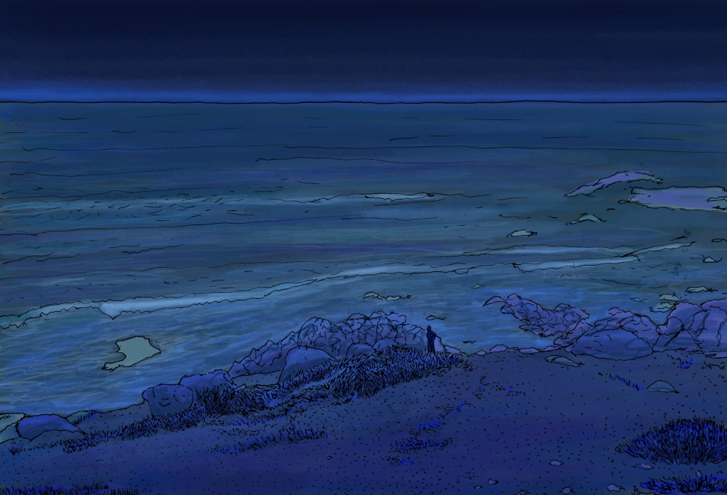 Missing, 2020, Ink on paper and digital coloring, 40x60cm