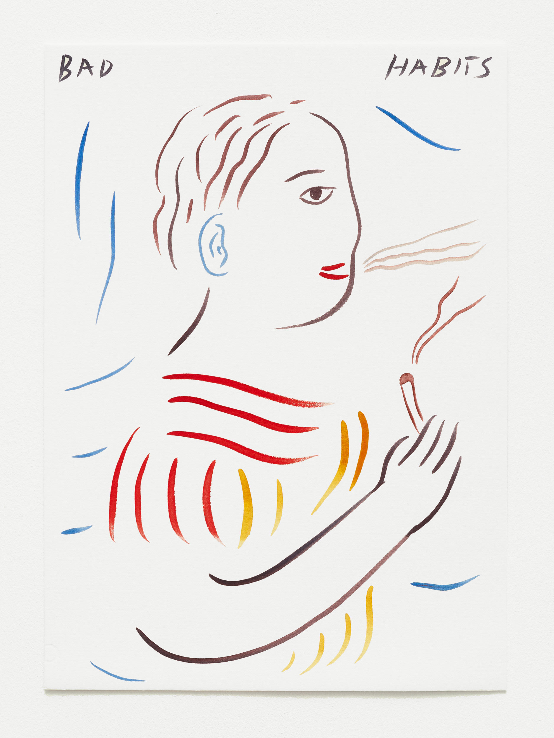 Bad habits, 25 x 35 cm, watercolour on paper, 2020