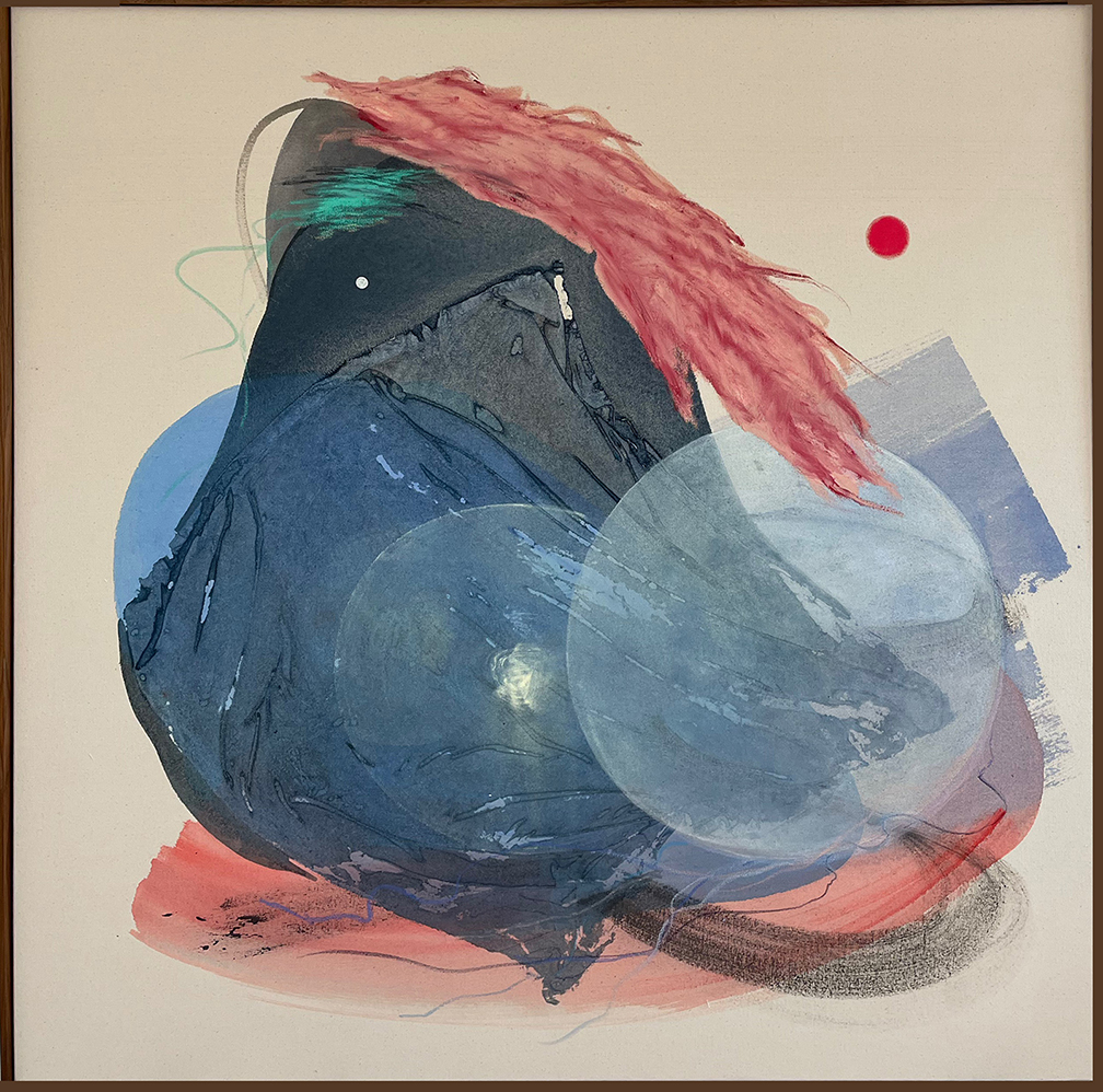 Pink-Obstruction, 2023, 124x124 cm