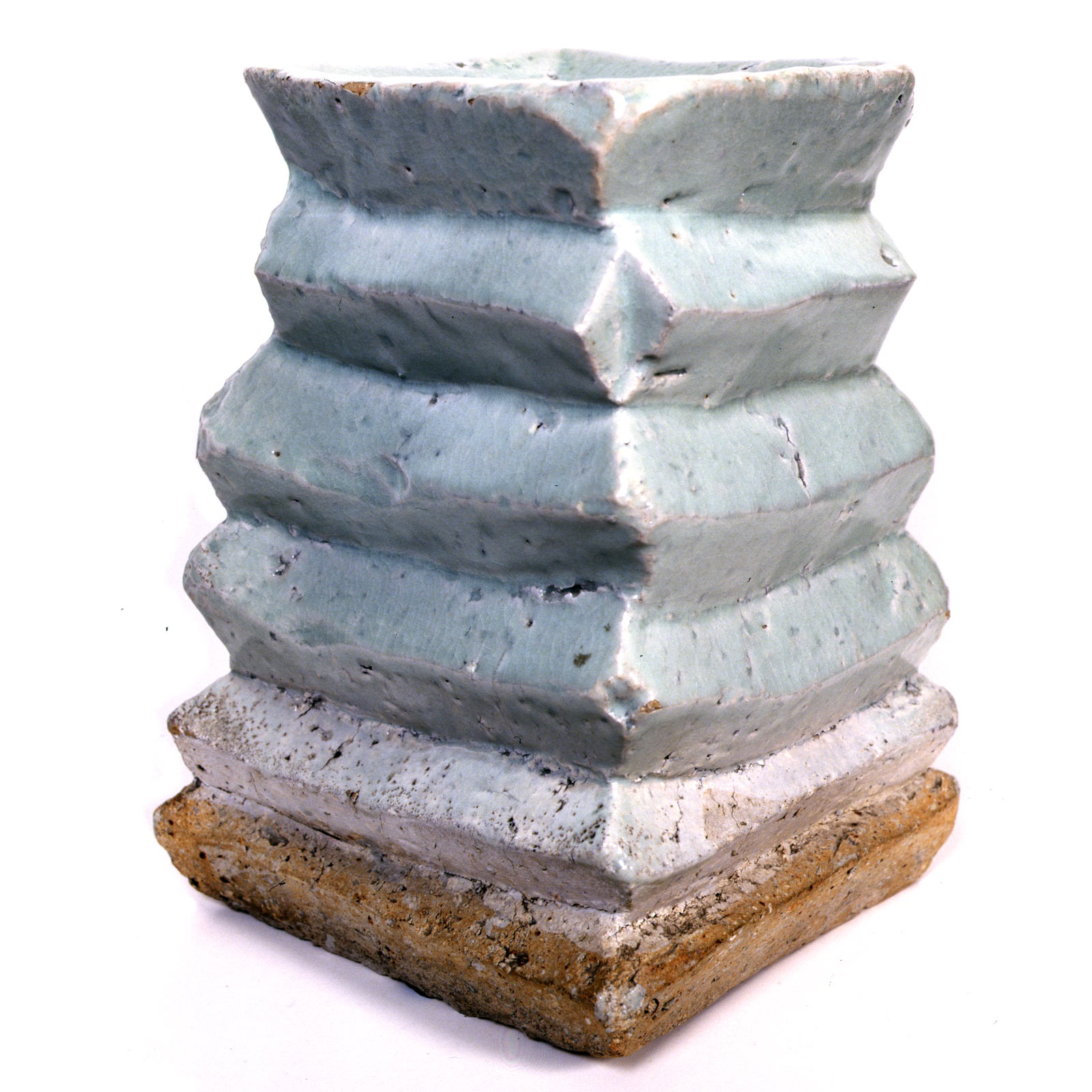 Accordian vase, 1982Glazed ceramic stonewareHeight 29cm