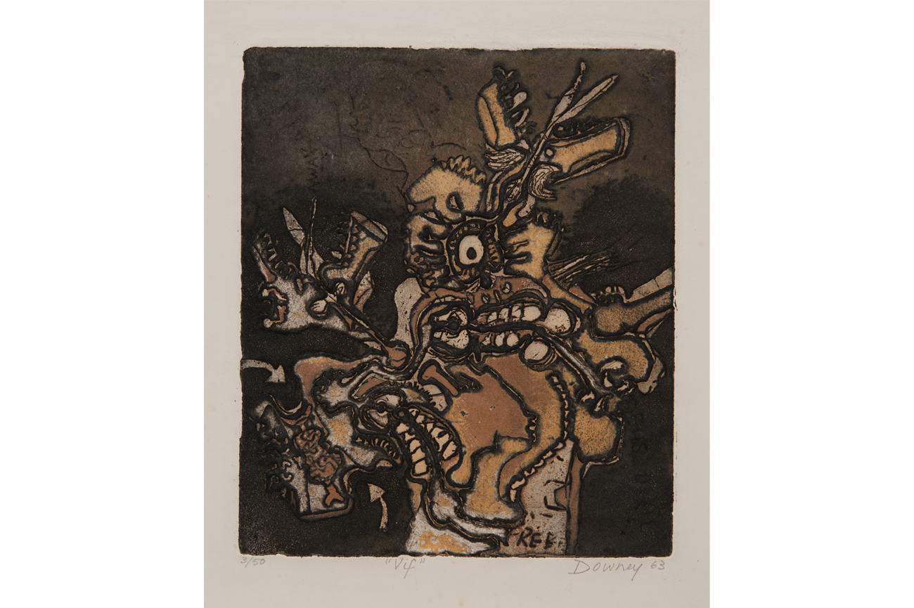 Juan DowneyVif, 1963Aguafuerte viscoso Hayter sobre papel Arches38 x 32 cm