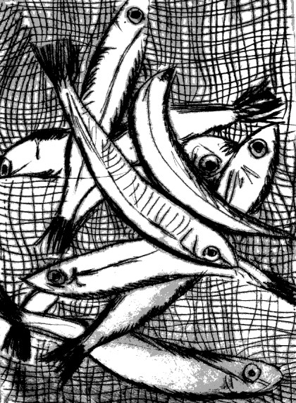 Orgie,gravure pointe sèche,15x11cm