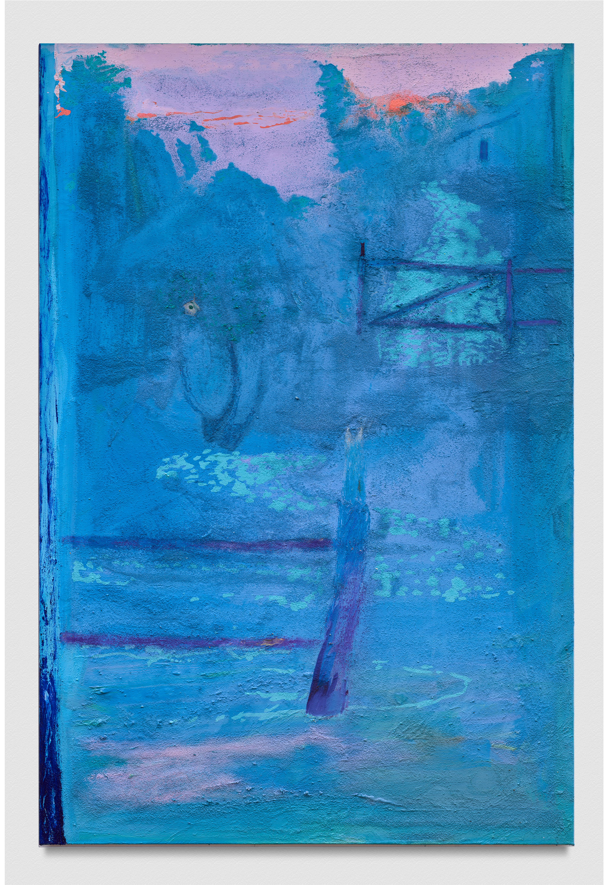 Sean Cairns, Cat’s Eye, 2024, Oil, distemper, and sand on canvas ,60 (H) x 40 (W) in.