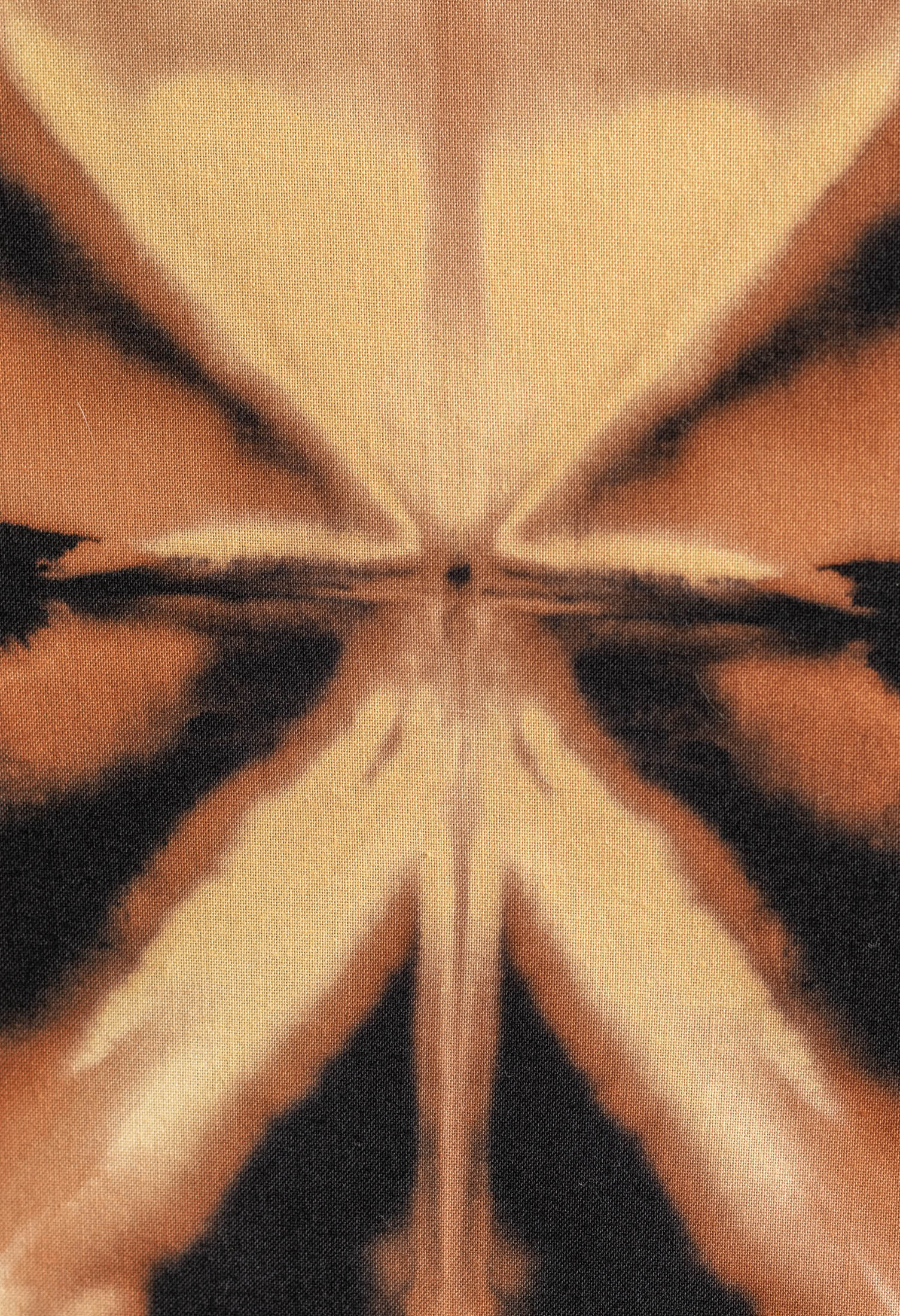 Study for entropic index 1 (detail), 2019, bleach and vinegar on dyed cotton, 42 x 34 in. (107 x 86 cm)
