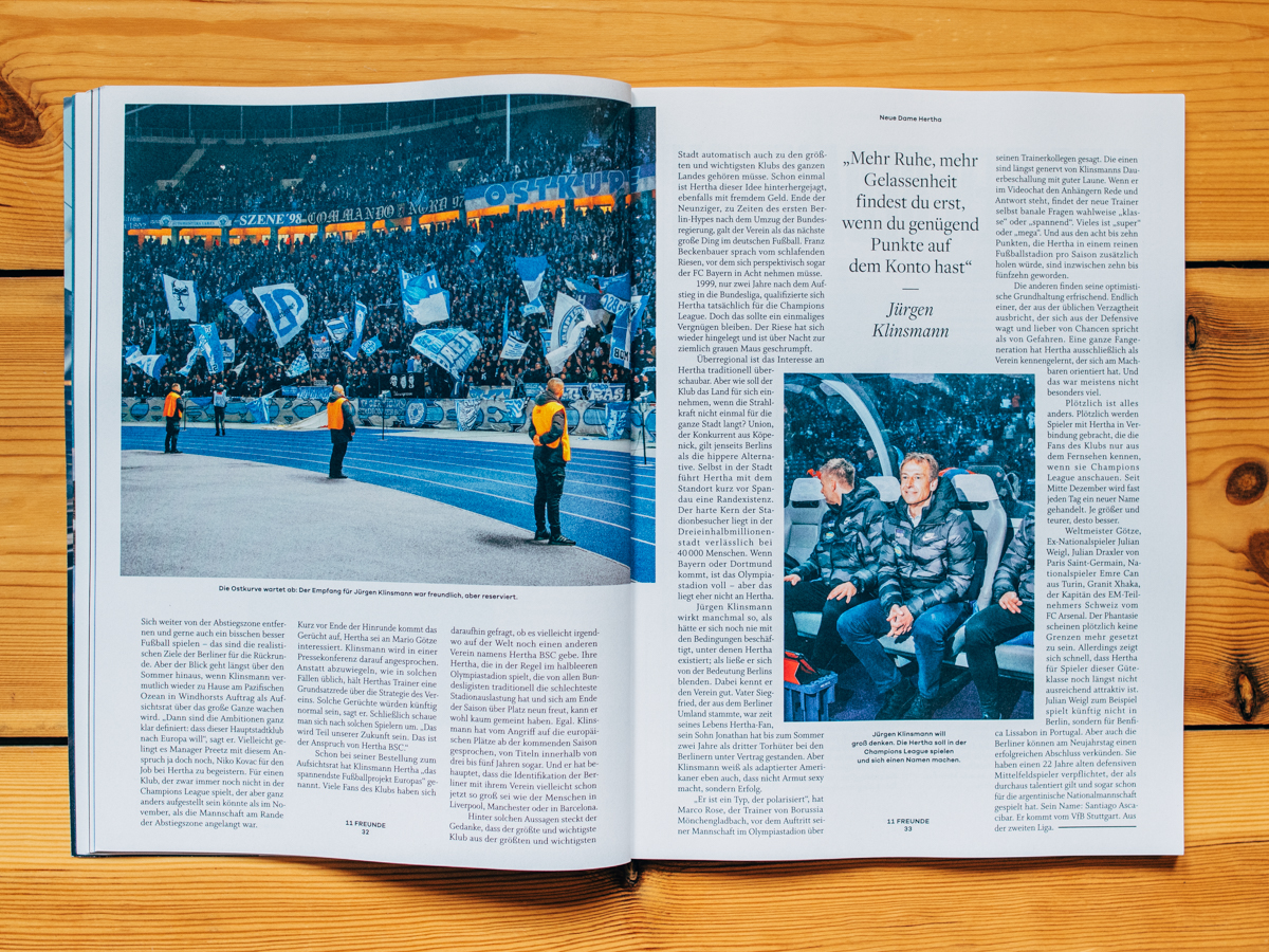 11 Freunde / Hertha und J&uuml;rgen Kliensmann Cover Story / January 2020