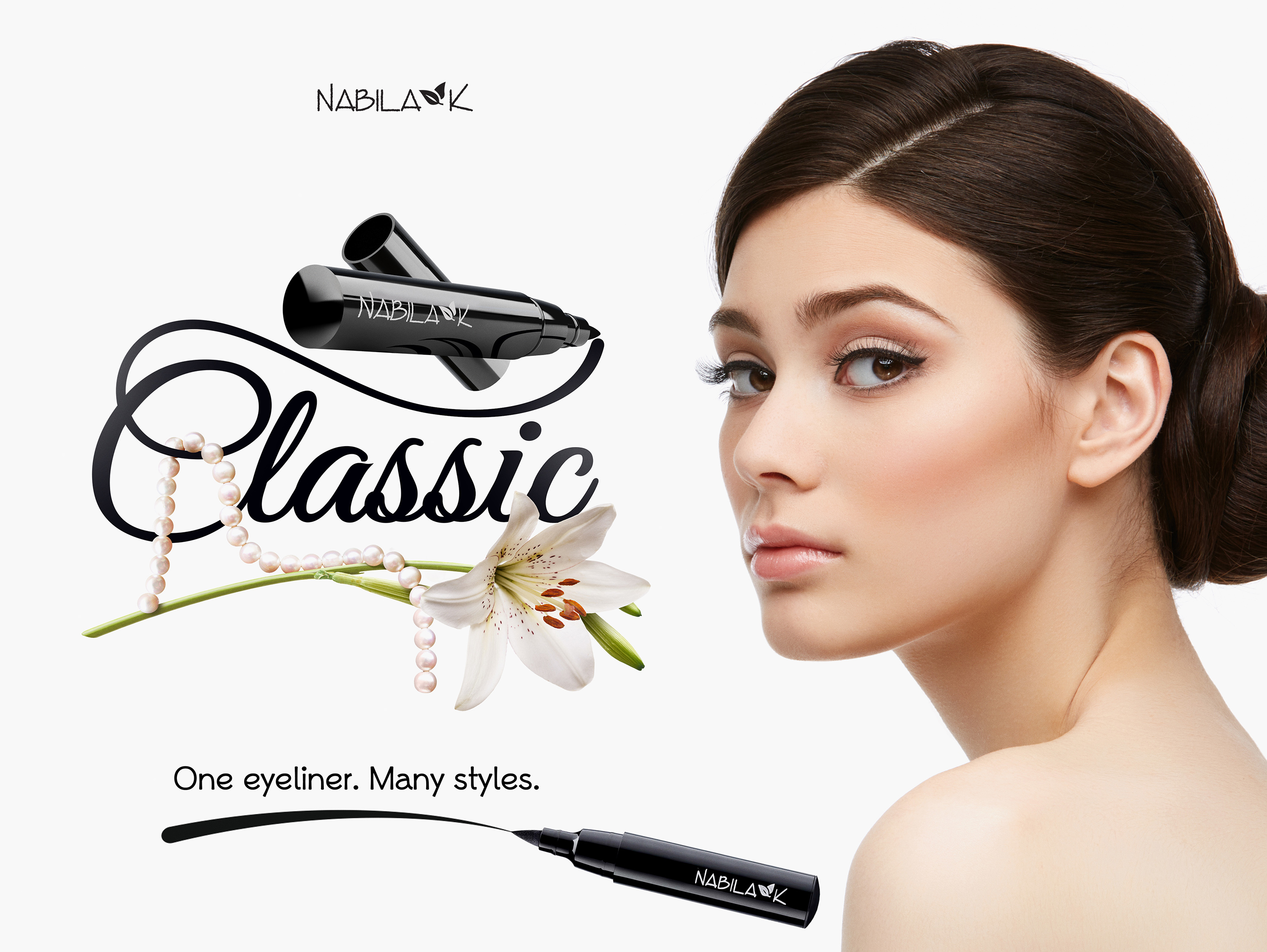 Social media campaign for the eyeliner products line. Cosmetic product photography. Makeup product styling. Created by Eclectic M Studio.