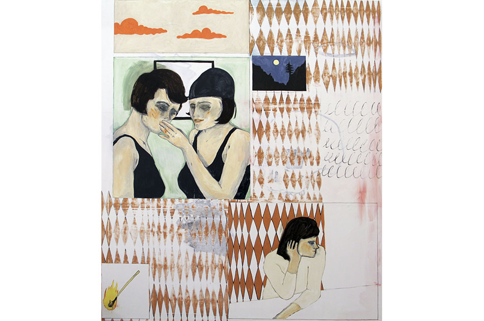 Francisco RodríguezLas bañistas, 2017Óleo sobre tela220 x 190 cm