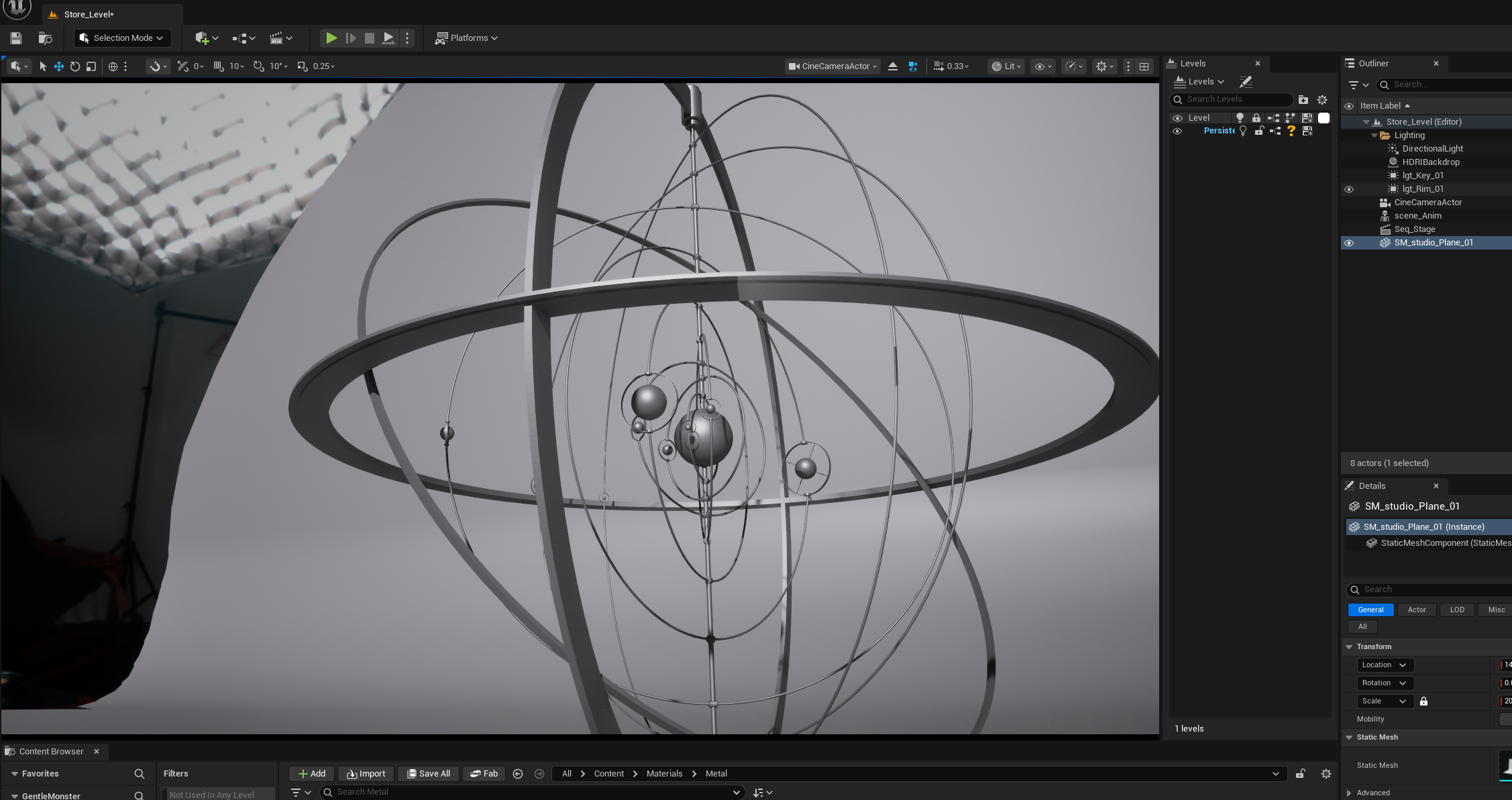 Stage set dressing WIP