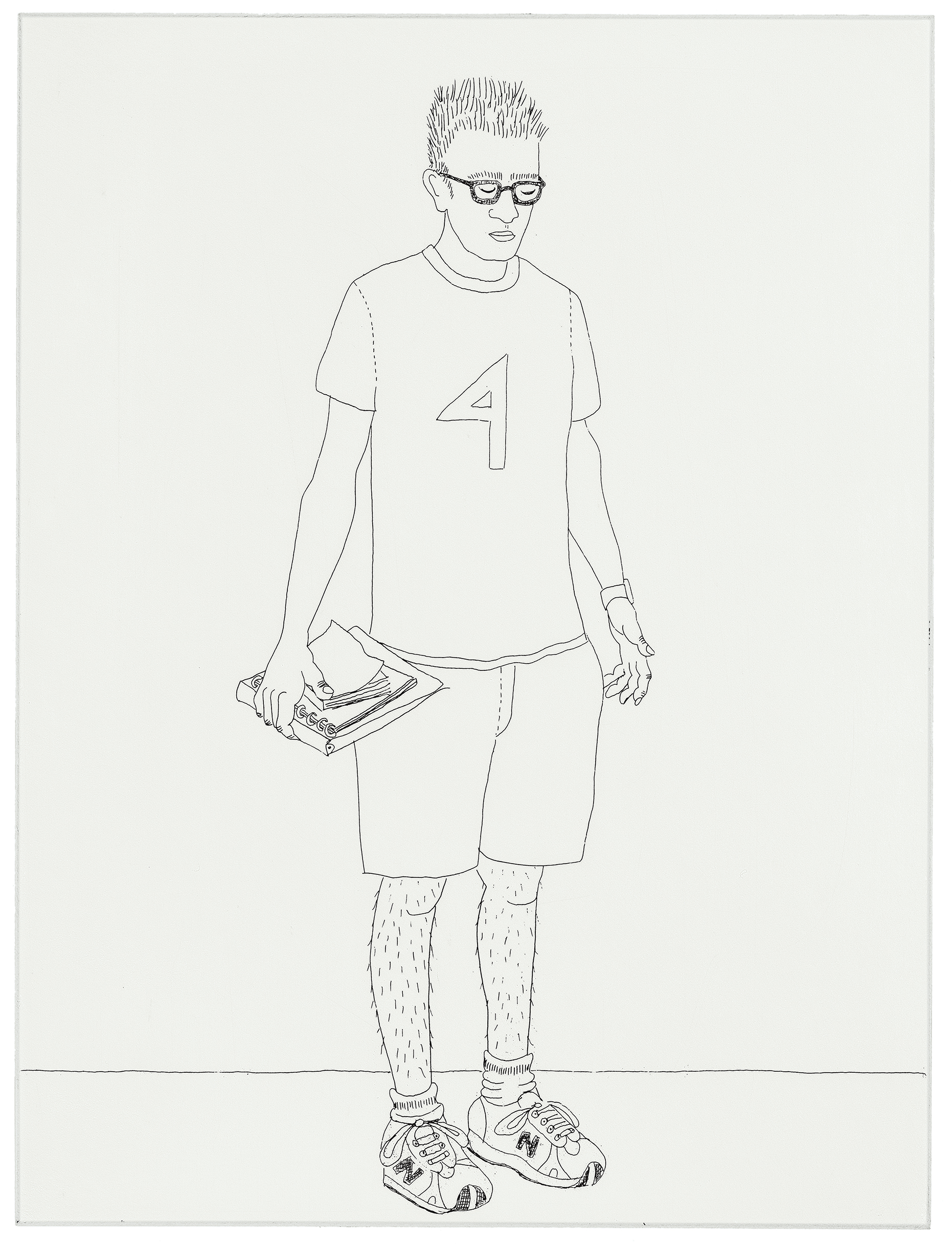 George, Thinking, 2003. Etching; 8 &times; 6 inches