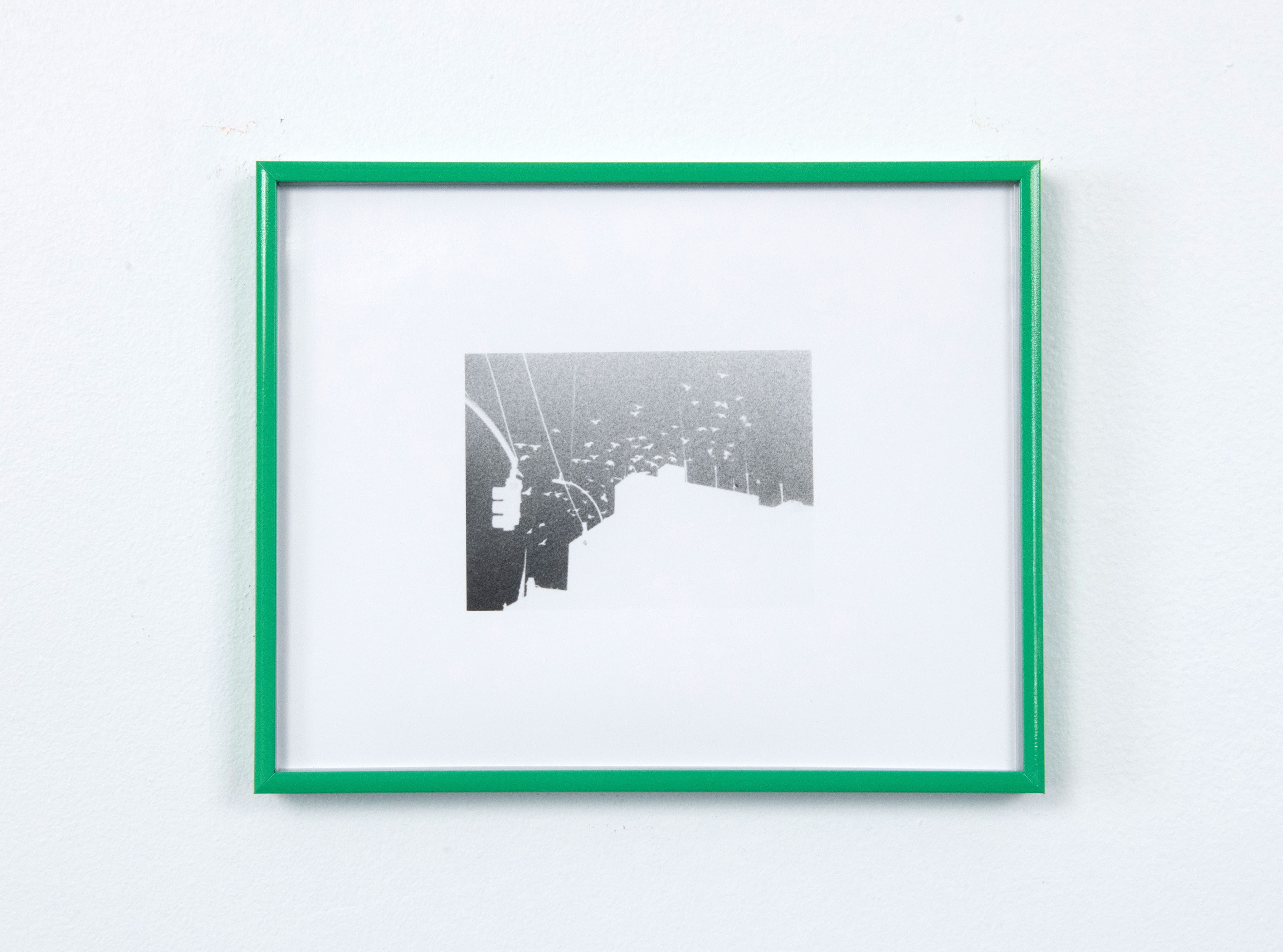 no artificial flavors #4, 2022, silver gelatin print, spray-painted metal frame, 8 x 10 in. (20.3 x 25.4 cm.)