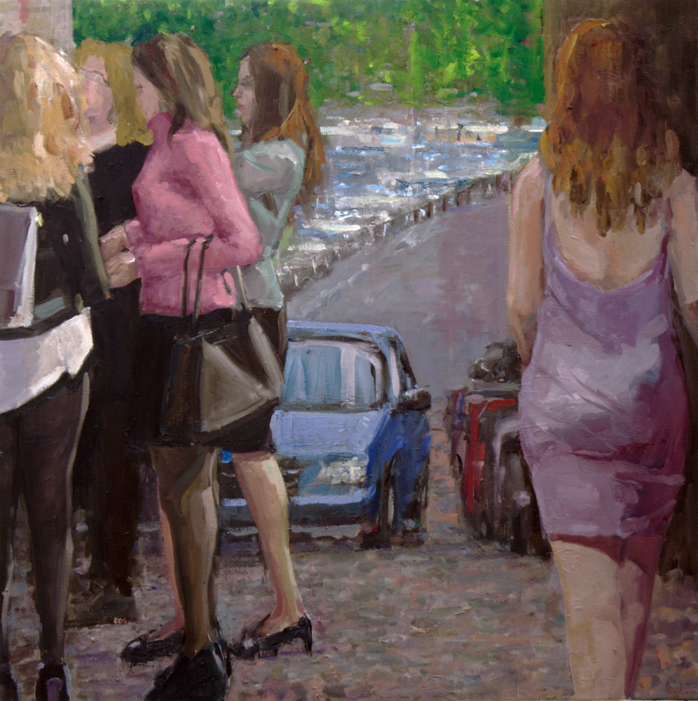 "Vanha kaupunki", oil, 89x89cm, 2017