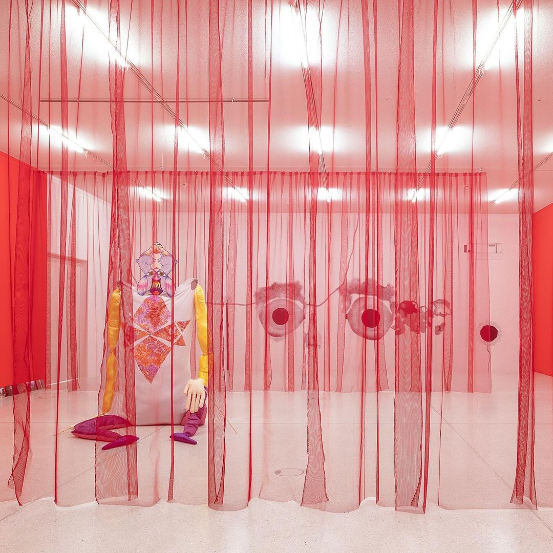 BUT YOU, YOURSELF, WITH YOUR OWN HAND MUST OPEN THIS DOOR with works by EDONA ADEMI, DJELLZA AZEMI, ANJESA DELLOVA, BLERTA HAZIRAJ, DORUNTINA KASTRATI, ANITA MUÇOLLI, LEART RAMA, ABI SHEHU and DARDAN ZHEGROVA at WESTFÄLISCHER KUNSTVEREIN curated by CATHRIN MAYER and KRISTINA SCEPANSKI [from 20240302 to 202040519] [Photo: Thorsten Arendt]