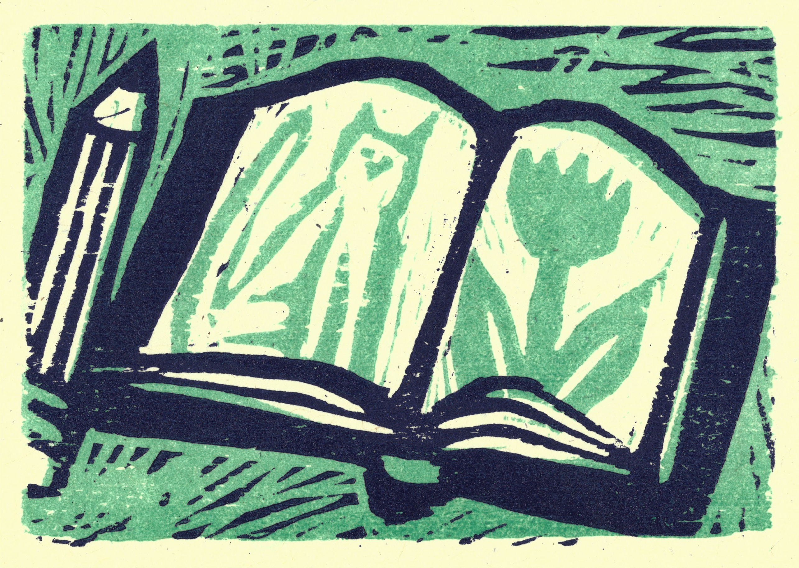 Sketchbook, two-layer woodcut