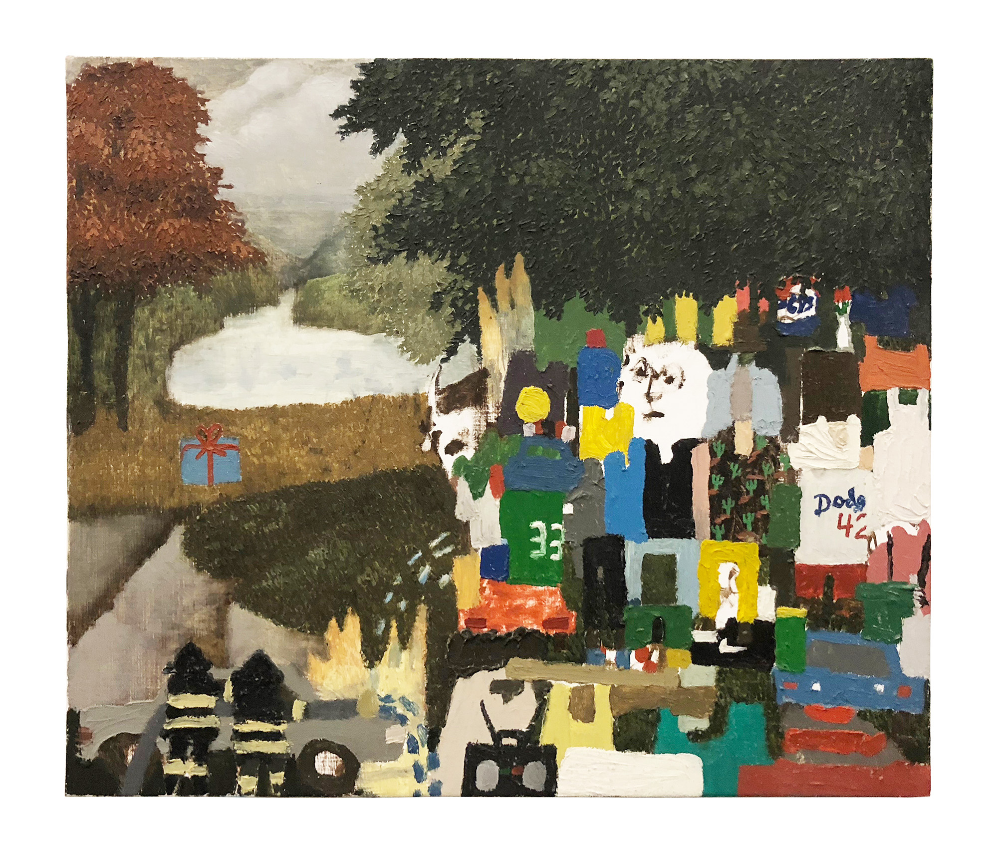 Peaceable (with Radio and Fire), 10 x 13”, 2017