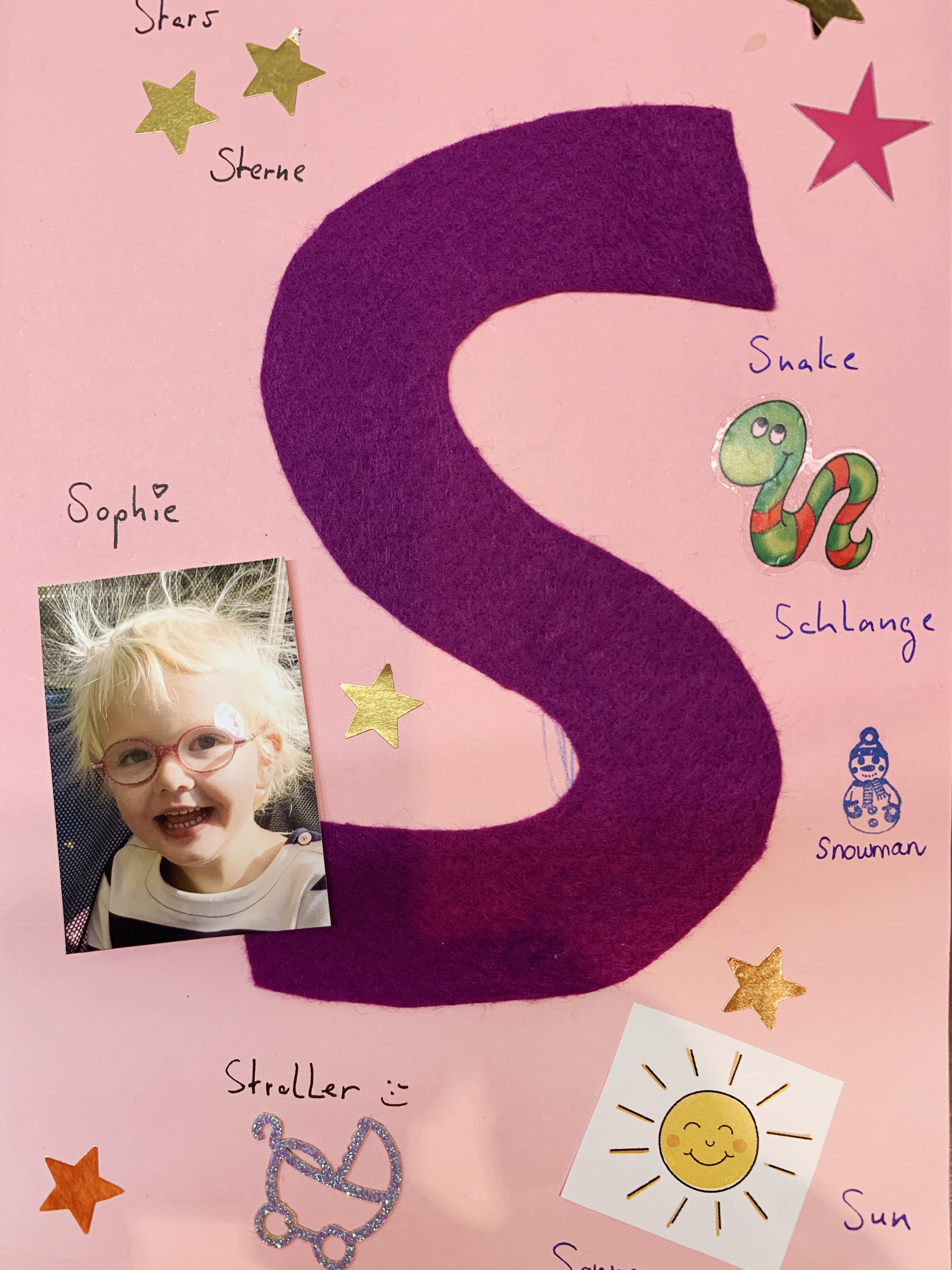 S is for Sophie.