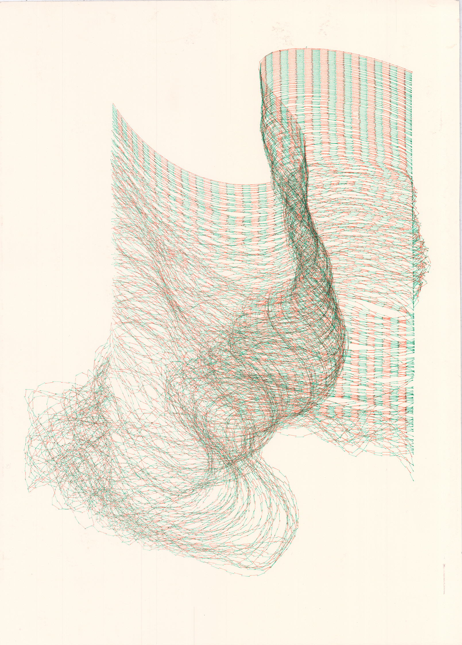 Striated Penplots - Testing illusions of 3dimensionality through line.