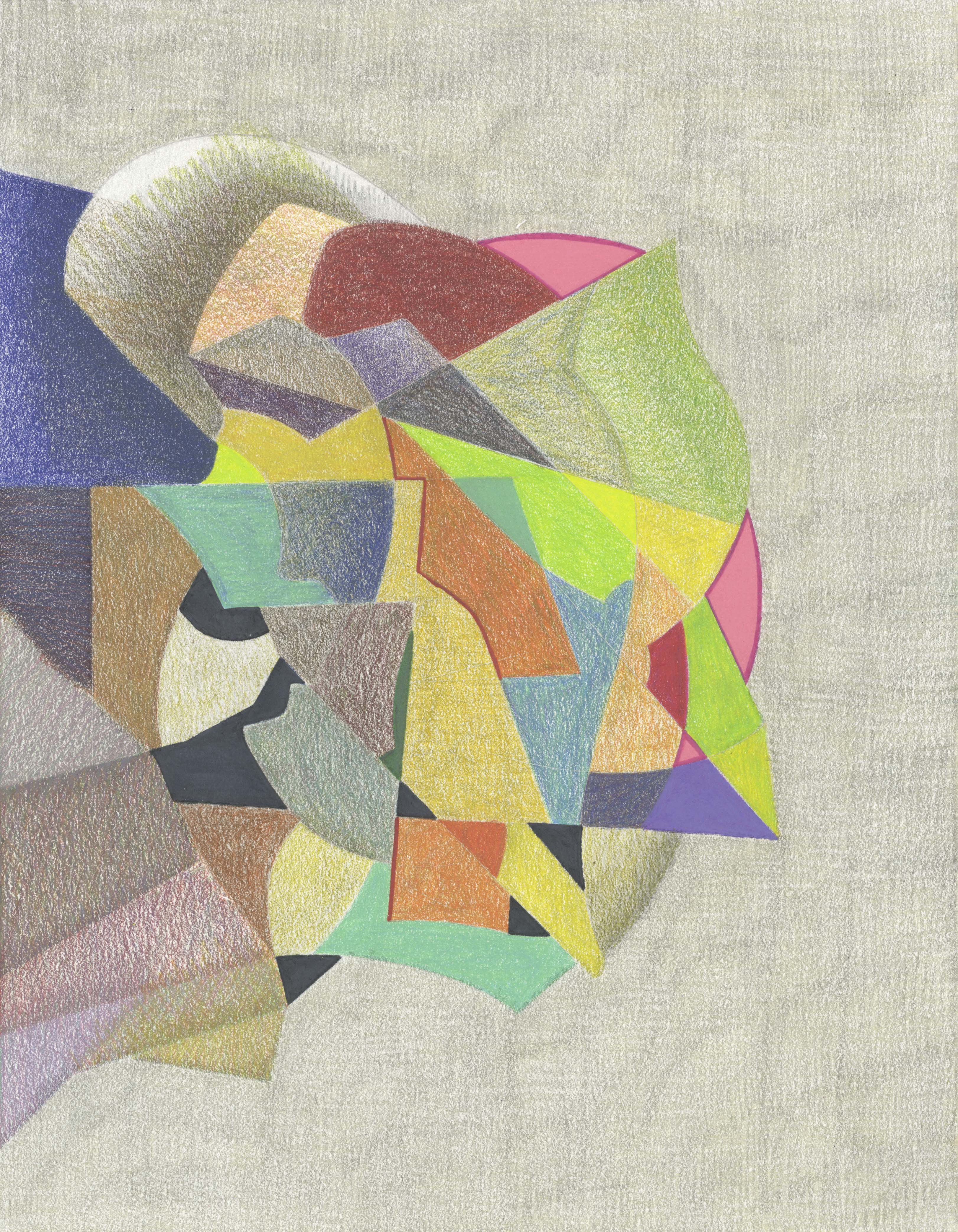 Inner Stasis, 2020, colored pencil and graphite on paper, 14 × 11”. 