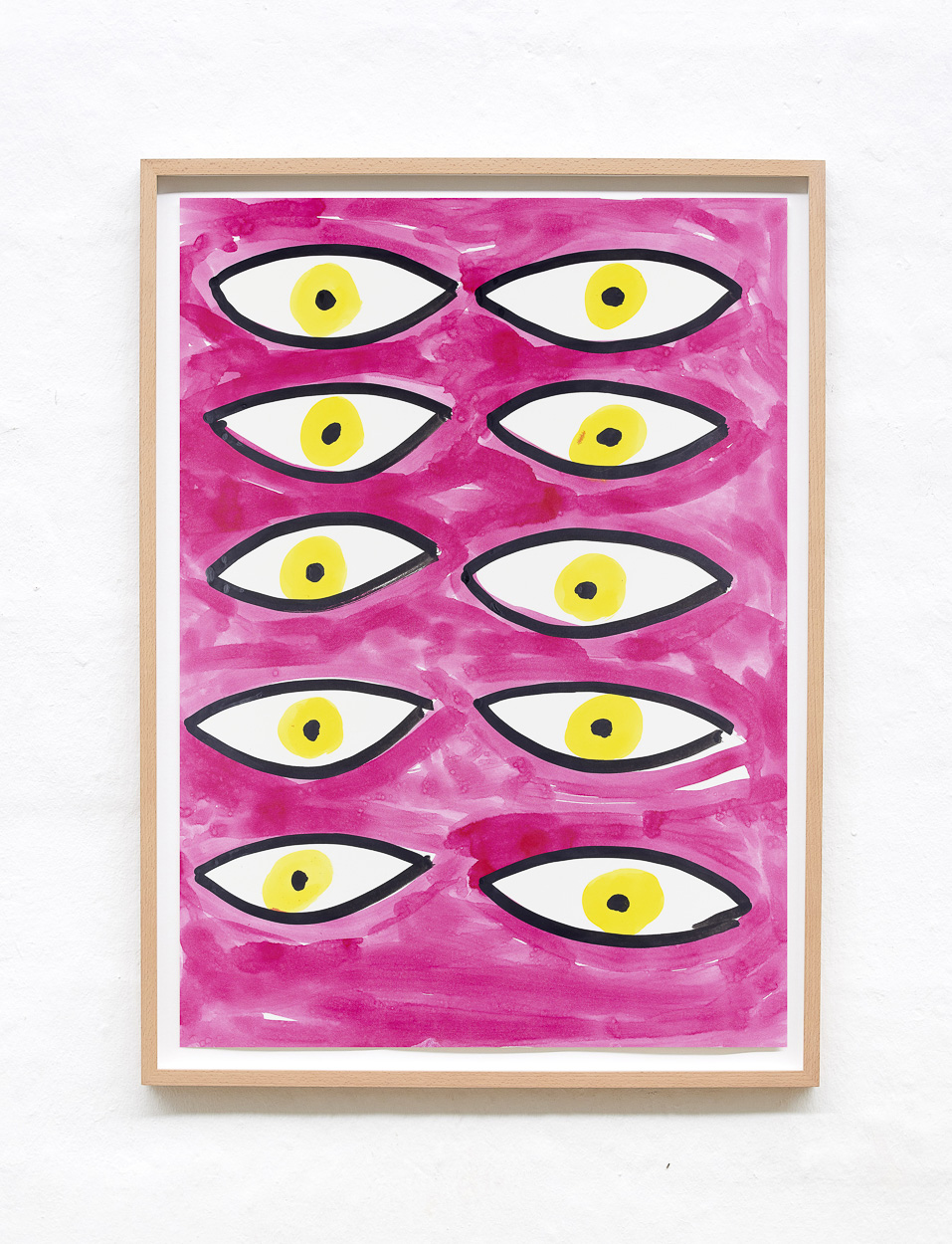 Pink Eyes, 2020. ink on paper. 90cm x 65cm
