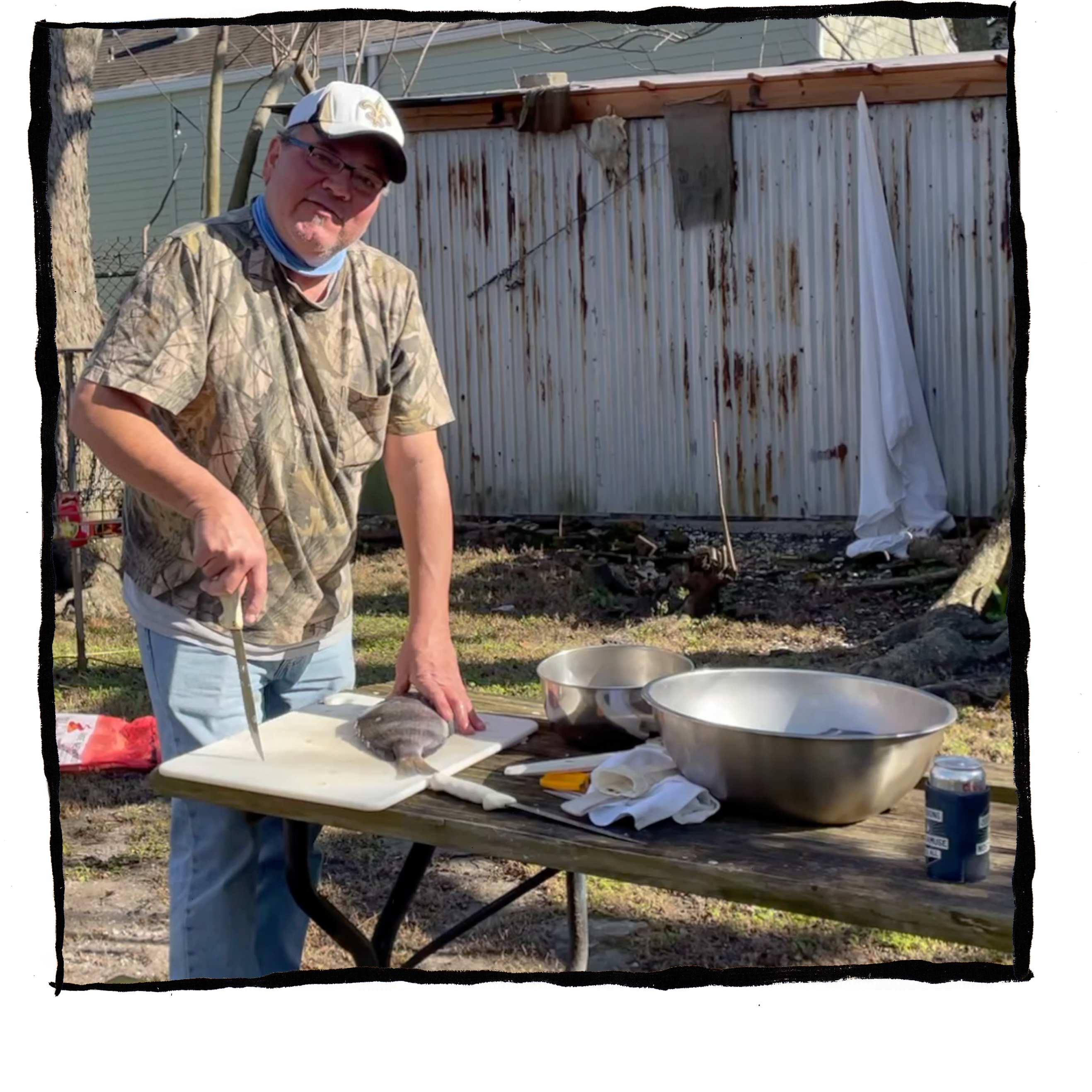 Robert Remington Fillets a Fish