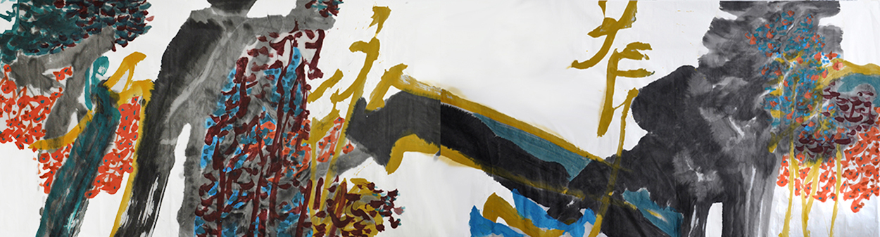 2021 / abstract painting, untitled II, 97cm x 360cm