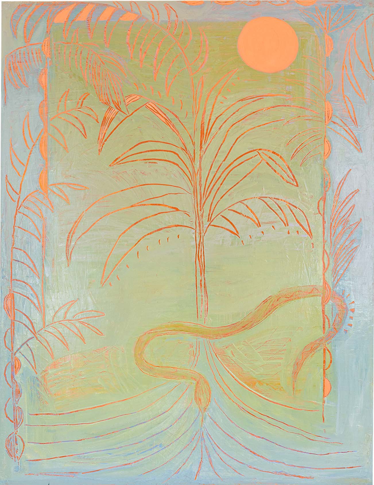 Under The Moon, 2022. Oil on canvas. 130cm x 170cm