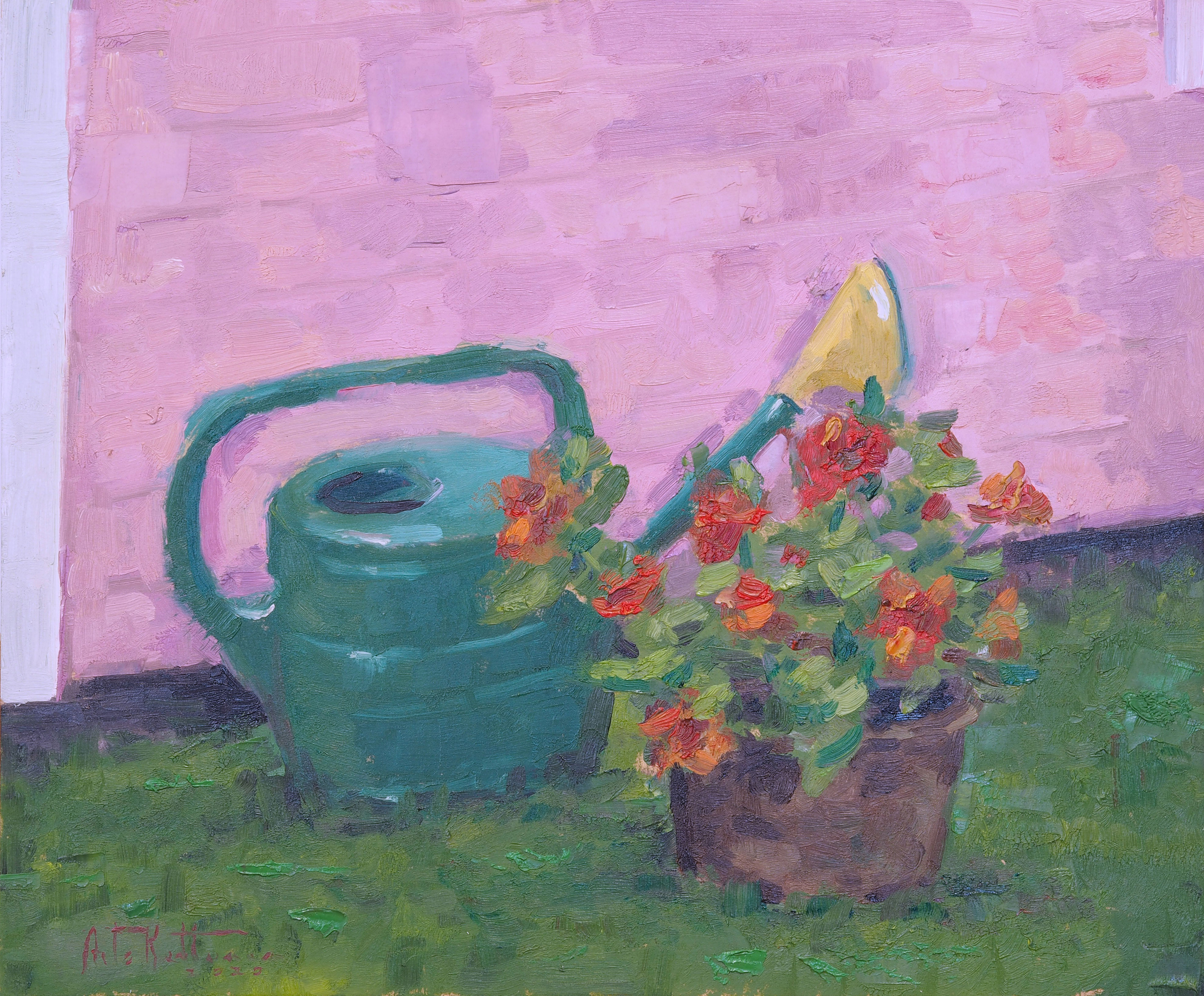 "Kastelukannu", oil, 28x34cm, 2020