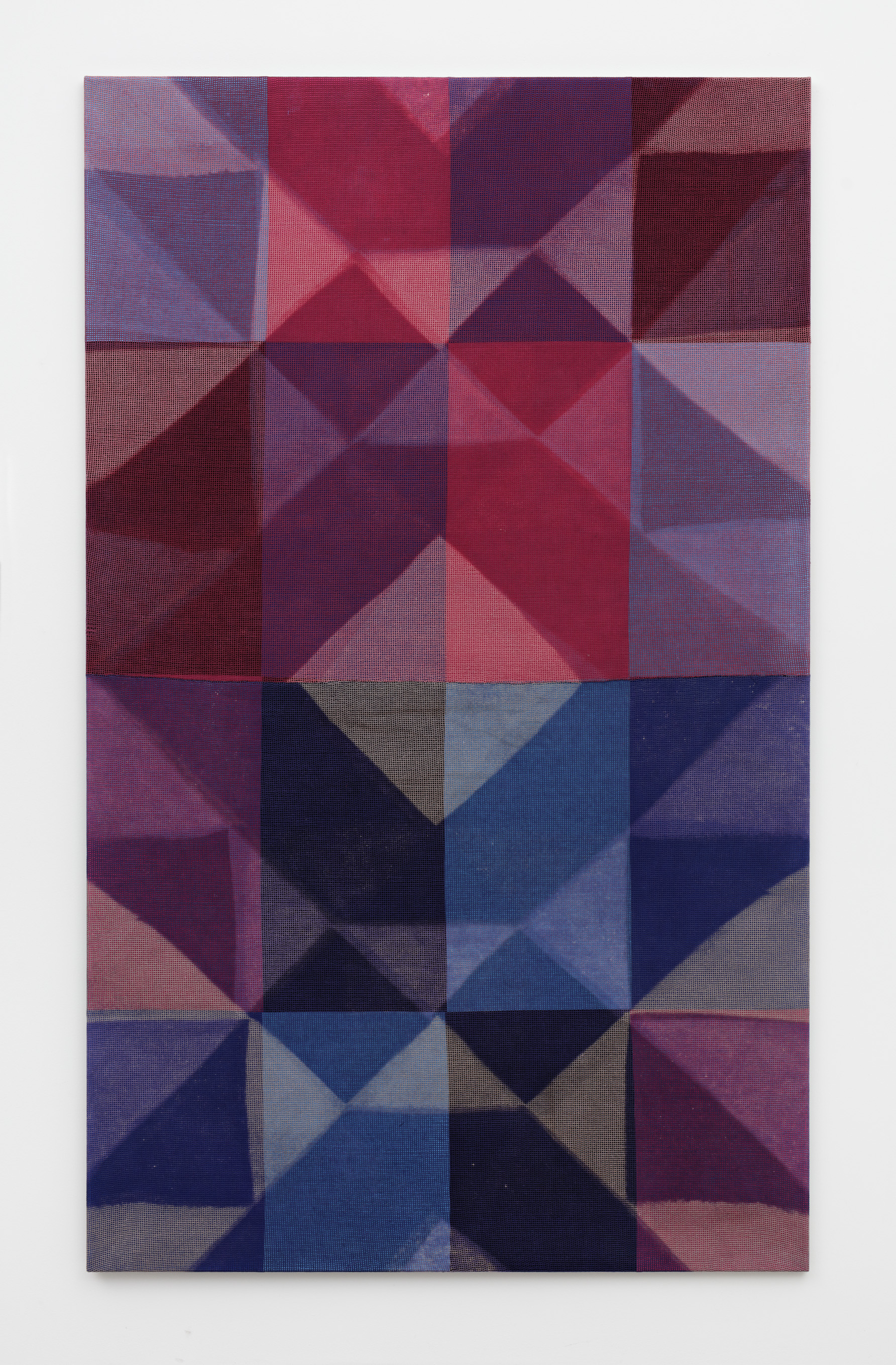 untitled, 200x130cm, bleach and dye on mesh fabric, 2019