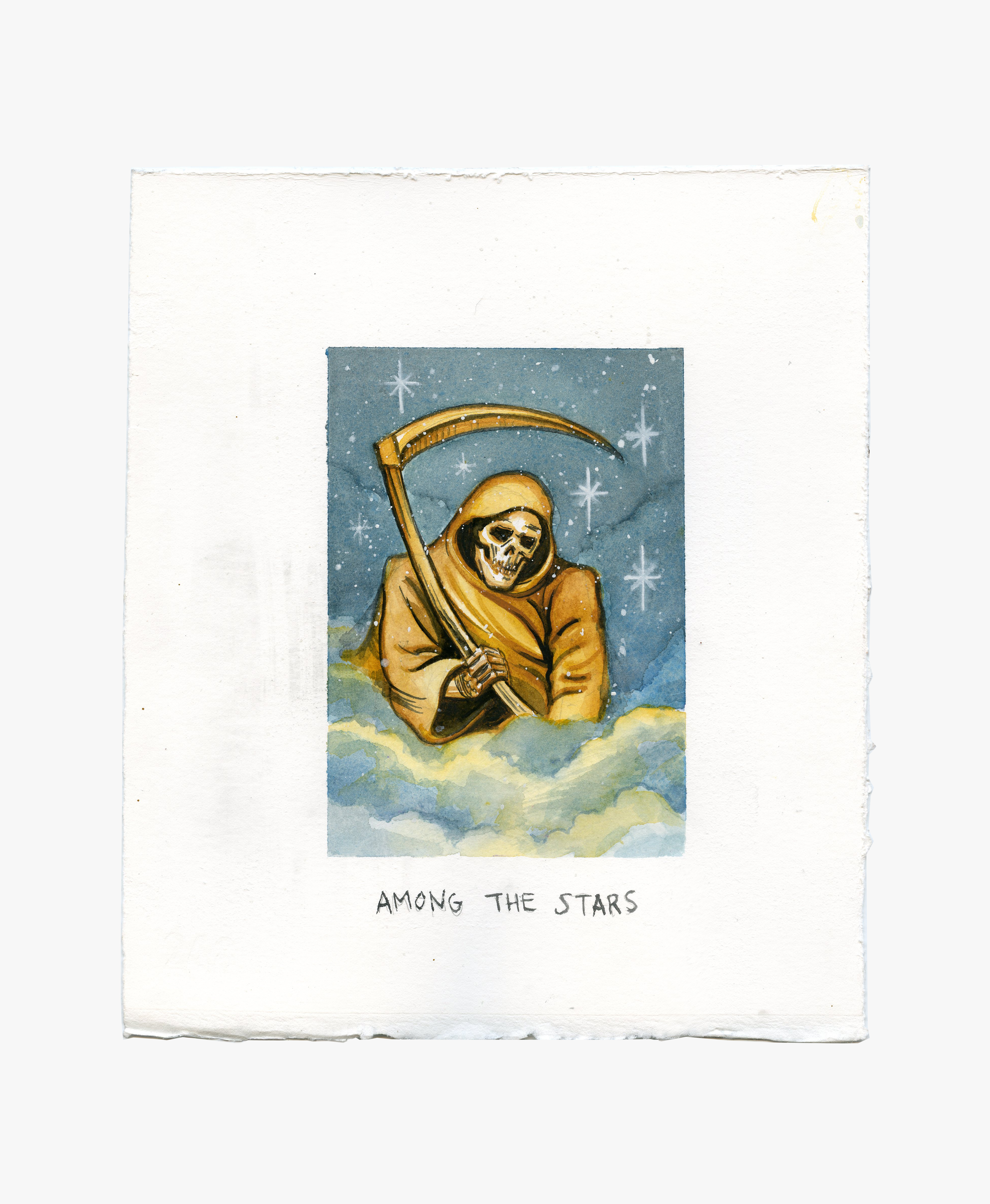 Among The Stars,&nbsp;2020Watercolor on Paper11 x 10 inches (27.9 x 25.4 cm)🔴